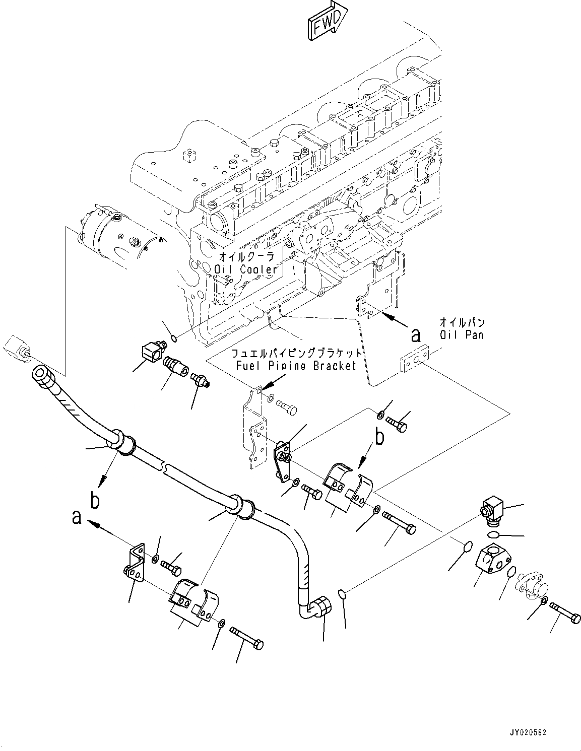 Схема запчастей Komatsu SAA12V140E-3A - PRE СМАЗЫВАЮЩ. ЛИНИЯ, (№7-) PRE СМАЗЫВАЮЩ. ЛИНИЯ