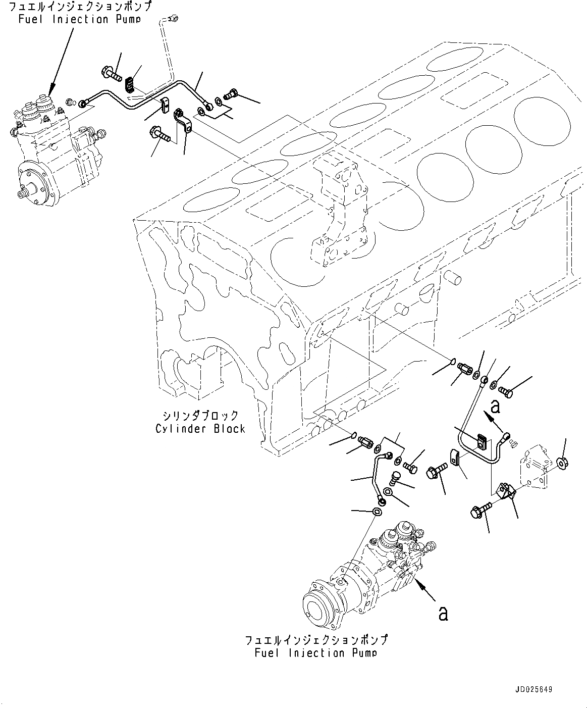 Схема запчастей Komatsu SAA12V140E-3A - ТОПЛИВН. НАСОС СМАЗКА (№9-) ТОПЛИВН. НАСОС СМАЗКА