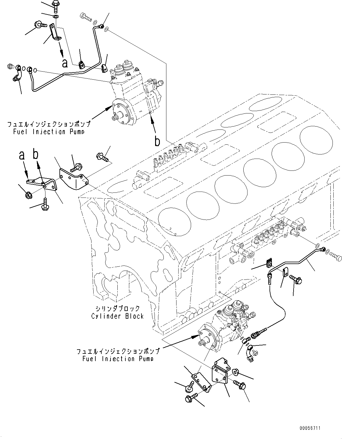 Схема запчастей Komatsu SAA12V140E-3A - ТОПЛИВН. НАСОС КОРПУС (№9-) ТОПЛИВН. НАСОС КОРПУС