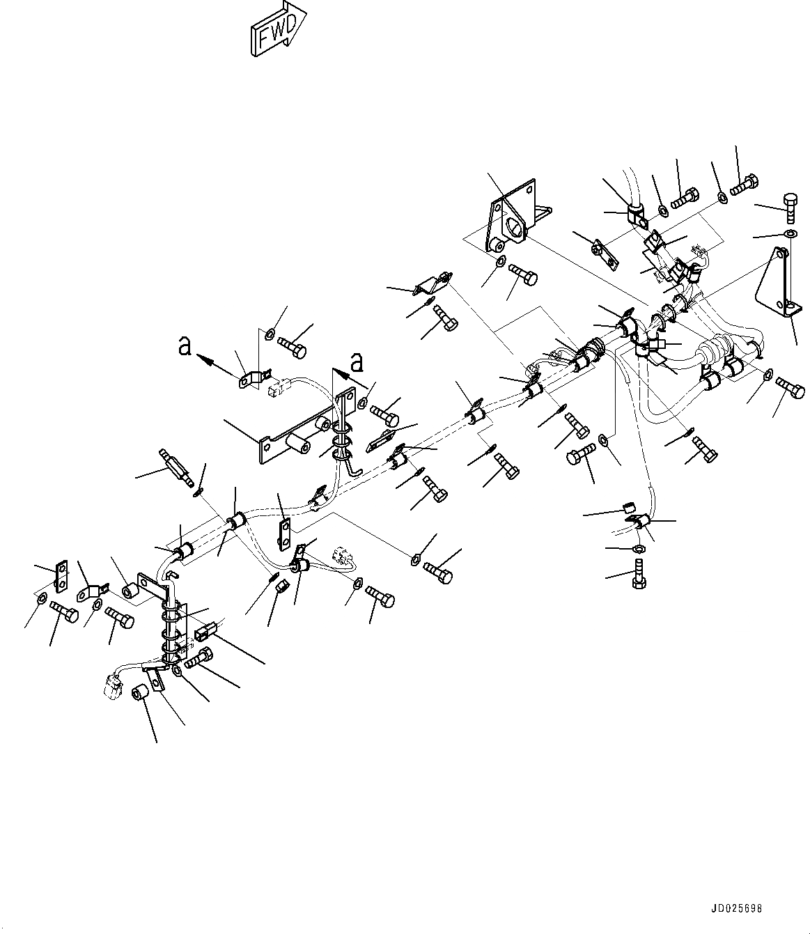 Схема запчастей Komatsu SAA12V140E-3A - ПРОВОДКА, (/) (№9-) ПРОВОДКА, ДЛЯ VHMS