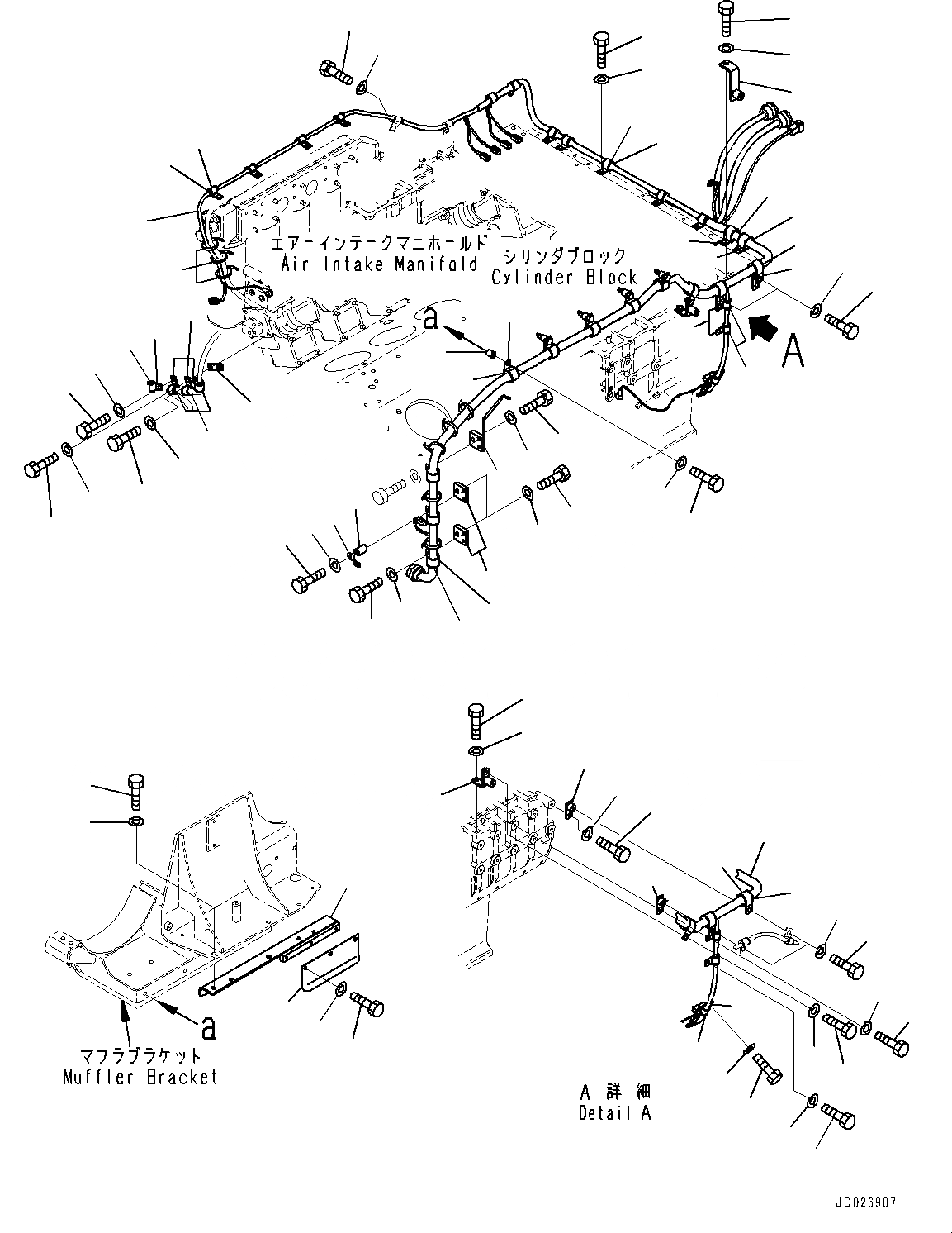 Схема запчастей Komatsu SAA12V140E-3A - ПРОВОДКА, (7/7) (№7-) ПРОВОДКА, ДЛЯ ХОЛОДН. AREA СПЕЦ-ЯIFICATION A (- DEG C), EXTRA BAD ТОПЛИВН. И ПЛОХ. ТОПЛИВО СПЕЦ-ЯIFICATION, ВОДН.+DUST, ДОПОЛН. FI