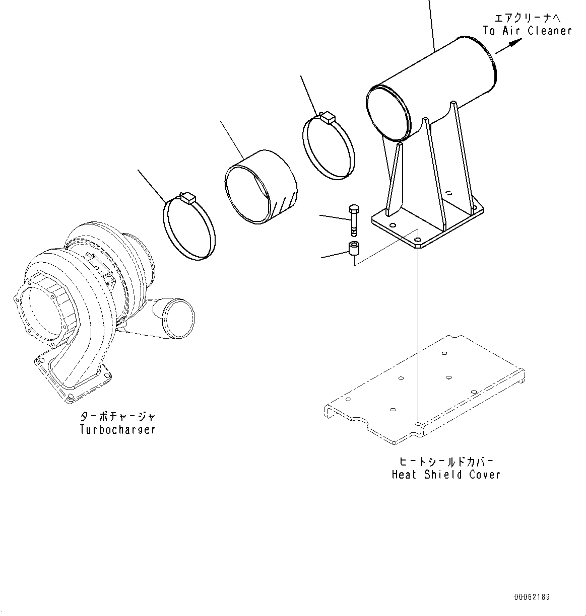 Схема запчастей Komatsu SAA6D170E-5CR - ВОЗДУХООЧИСТИТЕЛЬ (№9-) ВОЗДУХООЧИСТИТЕЛЬ, ДЛЯ EXTREME HOT AREA СПЕЦ-ЯIFICATION ( DEG C)