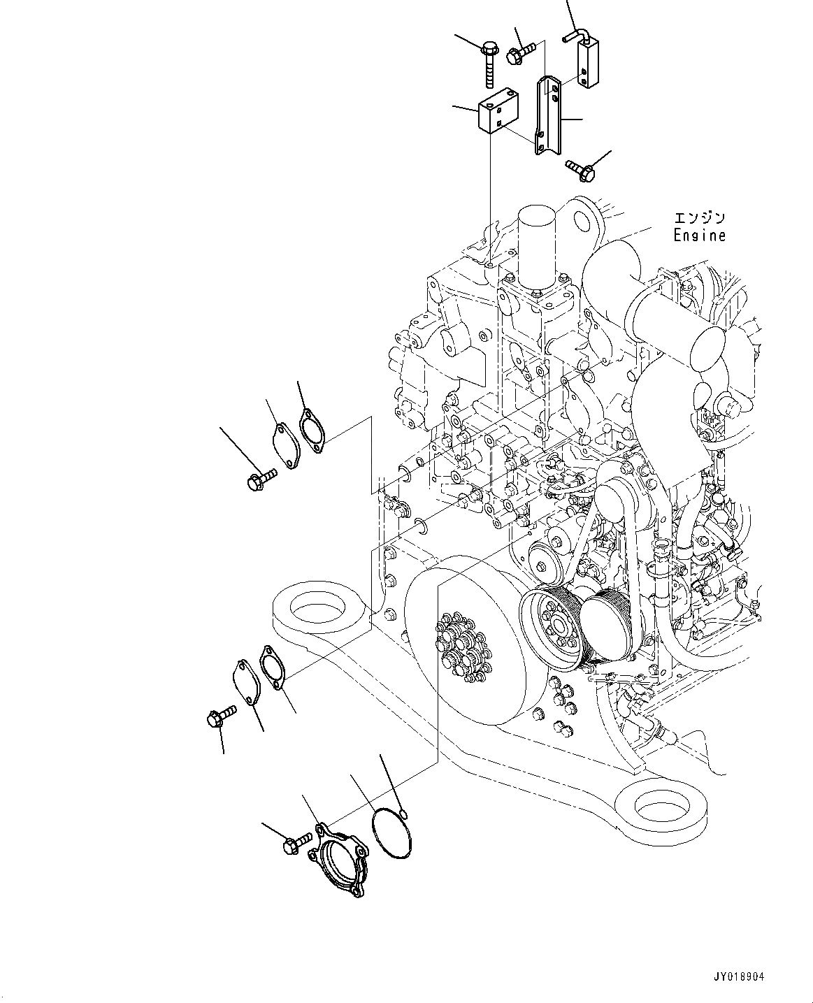 Схема запчастей Komatsu SAA6D170E-5CR - КРЫШКАДЛЯ ВЫПУСКН. GAS RE-CIRCULATION (EGR) LESS (№7-) КРЫШКАДЛЯ ВЫПУСКН. GAS RE-CIRCULATION (EGR) LESS
