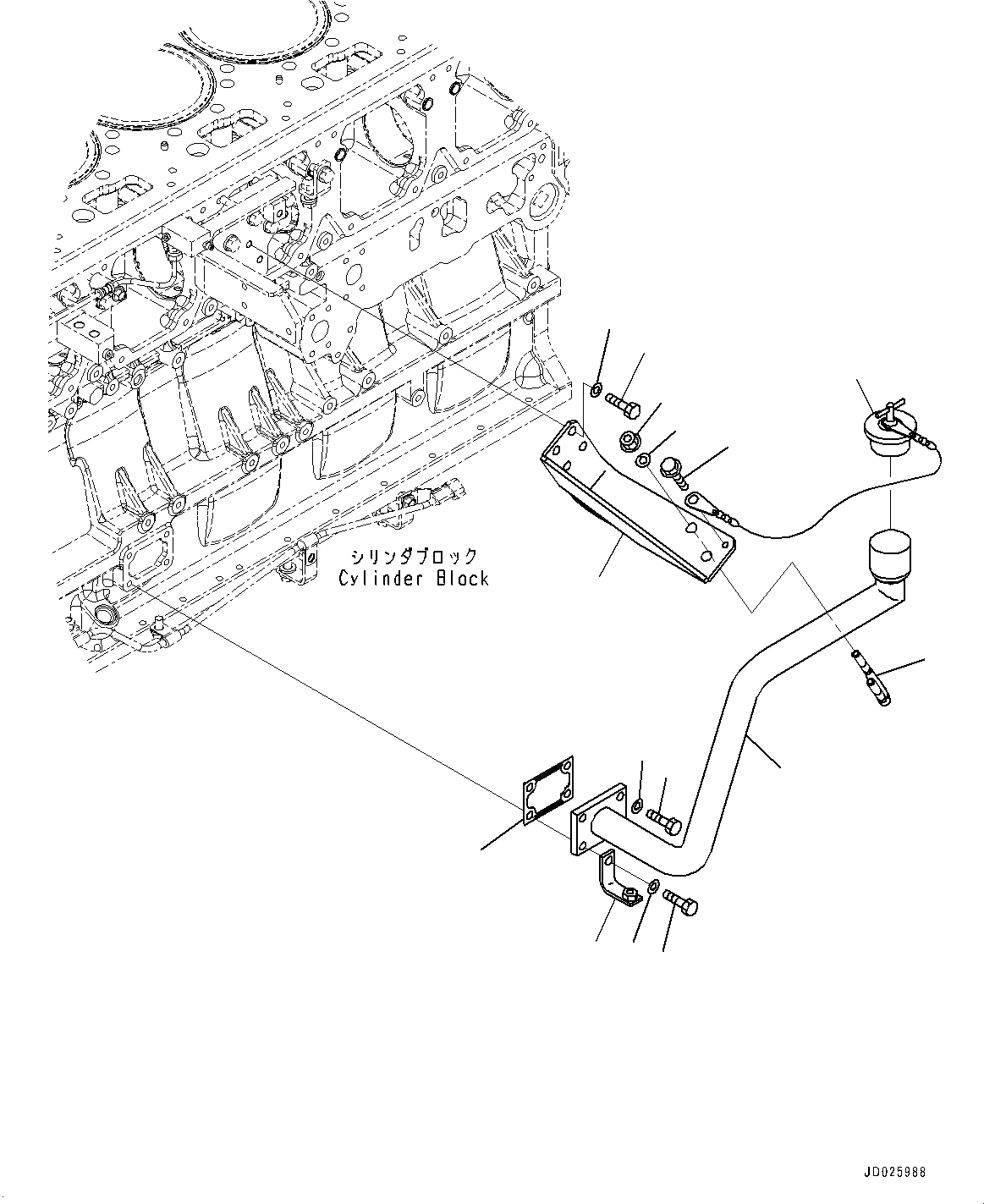Схема запчастей Komatsu SAA6D170E-5CR - ДВИГАТЕЛЬ МАСЛОНАЛИВНОЙ ПАТРУБОК (№9-) ДВИГАТЕЛЬ МАСЛОНАЛИВНОЙ ПАТРУБОК