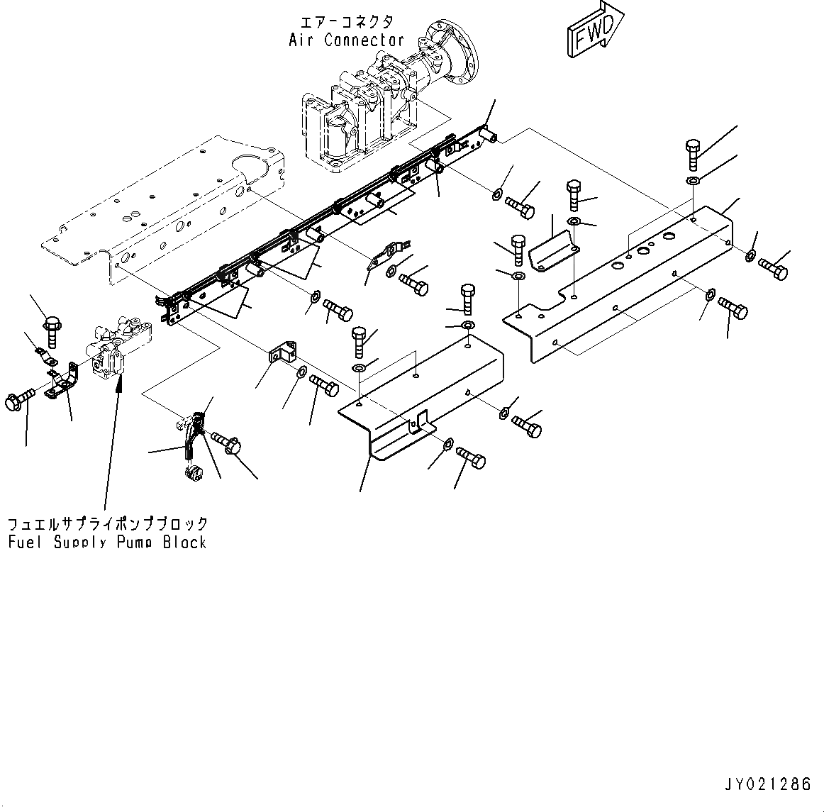 Схема запчастей Komatsu SAA6D170E-5CR - КАБЕЛЬ СУППОРТ, ВПРЫСК ПРОВОДКА (№9-8) КАБЕЛЬ СУППОРТ