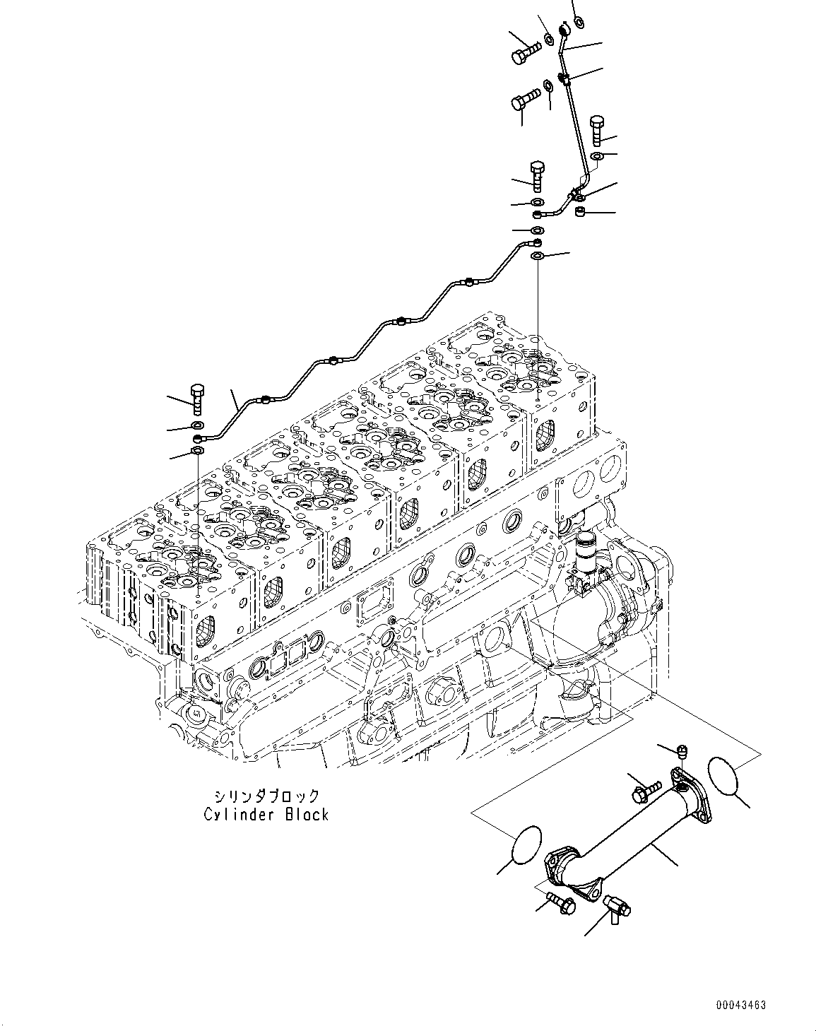 Схема запчастей Komatsu SAA6D170E-5CR - ВОДЯНАЯ ПОМПА, ВОЗДУШН. ВЕНТИЛЯЦИЯ И ВОДН. ВЫПУСКН. ТРУБКА (№9-) ВОДЯНАЯ ПОМПА