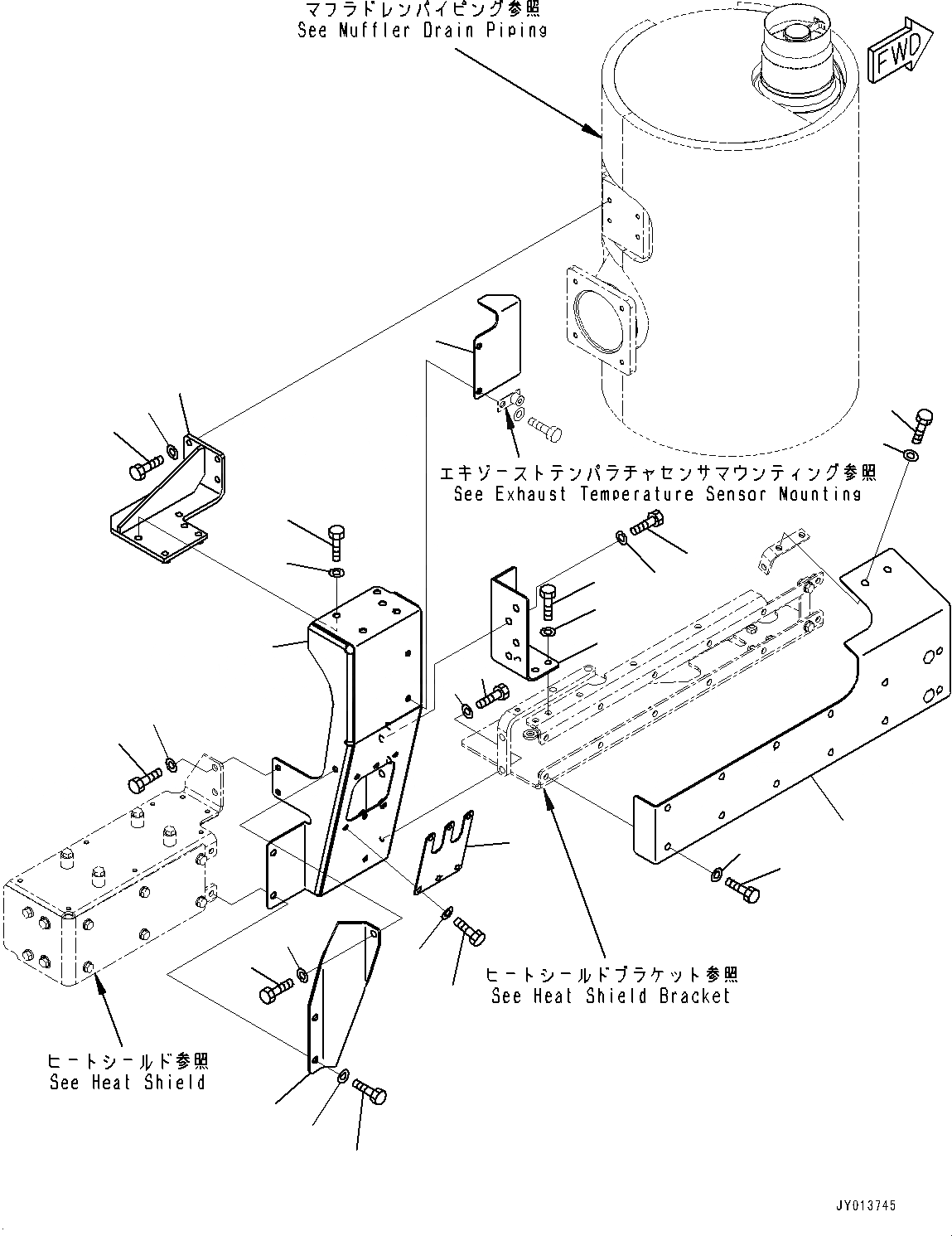 Схема запчастей Komatsu SAA6D170E-5EE - ТЕРМОЗАЩИТА, PM CLINIC ТРУБЫ (№98-) ТЕРМОЗАЩИТА