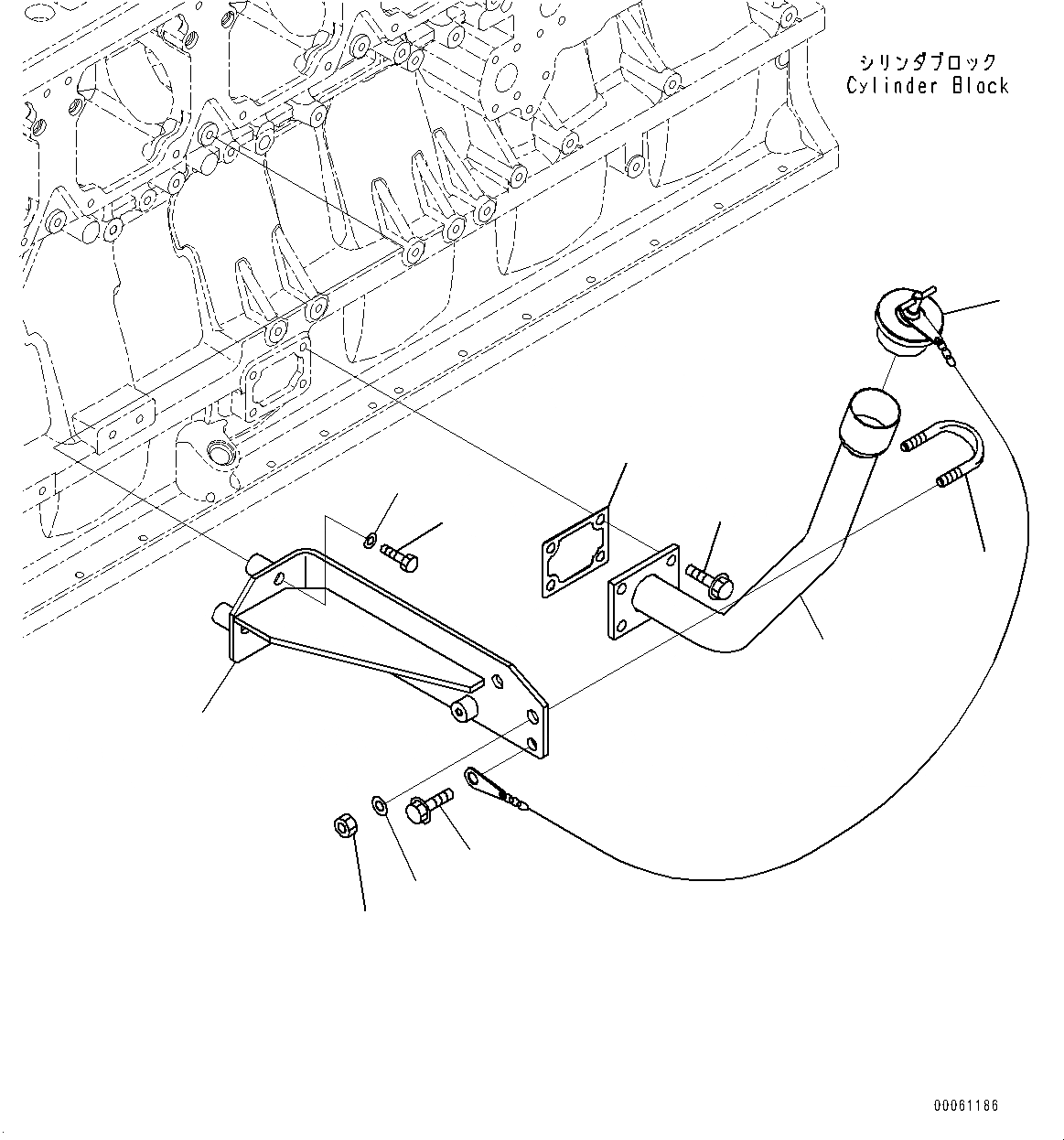 Схема запчастей Komatsu SAA6D170E-5EE - ДВИГАТЕЛЬ МАСЛОНАЛИВНОЙ ПАТРУБОК (№98-) ДВИГАТЕЛЬ МАСЛОНАЛИВНОЙ ПАТРУБОК