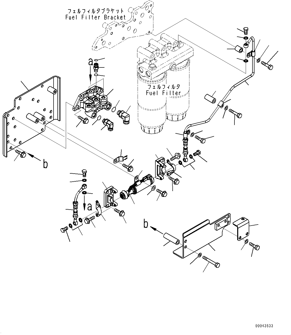Схема запчастей Komatsu SAA6D170E-5EE - ТОПЛИВН. ФИЛЬТР., PОБОД КОЛЕСАING НАСОС И ТРУБЫ (№98-) ТОПЛИВН. ФИЛЬТР.