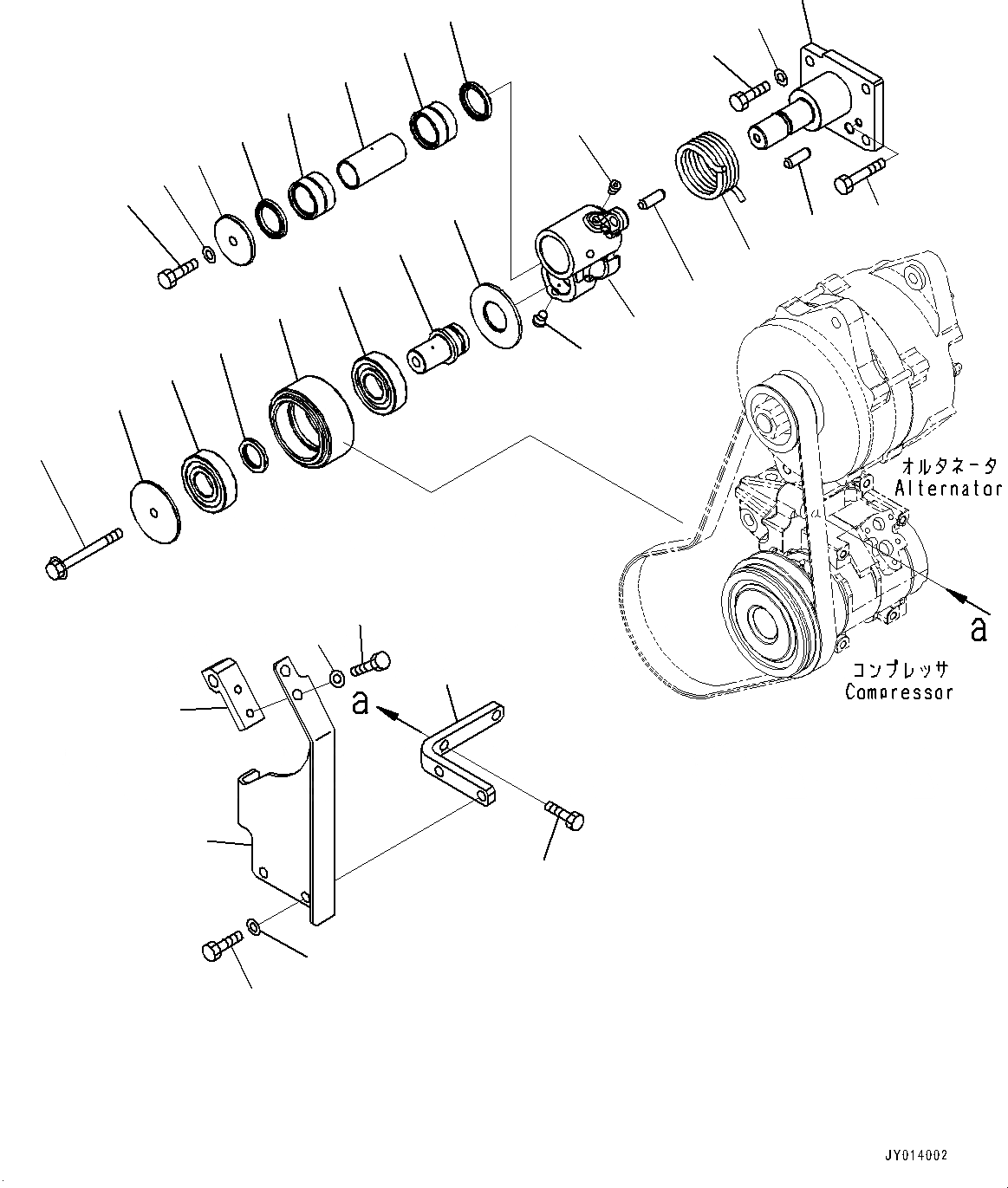 Схема запчастей Komatsu SAA6D170E-5EE - ГЕНЕРАТОР, (/) (№98-) ГЕНЕРАТОР, ДЛЯ AMP