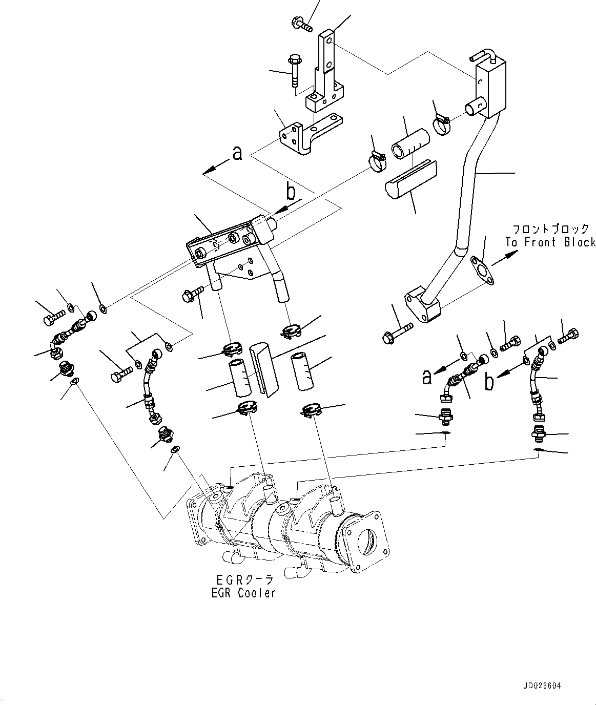 Схема запчастей Komatsu SAA6D170E-5A - ВЫПУСКН. GAS RE-CIRCULATION (EGR) КЛАПАН, EGR ЛИНИЯ ОХЛАЖДЕНИЯ И ВОЗДУШН. ВЕНТИЛЯЦИЯ (№9-) ВЫПУСКН. GAS RE-CIRCULATION (EGR) КЛАПАН