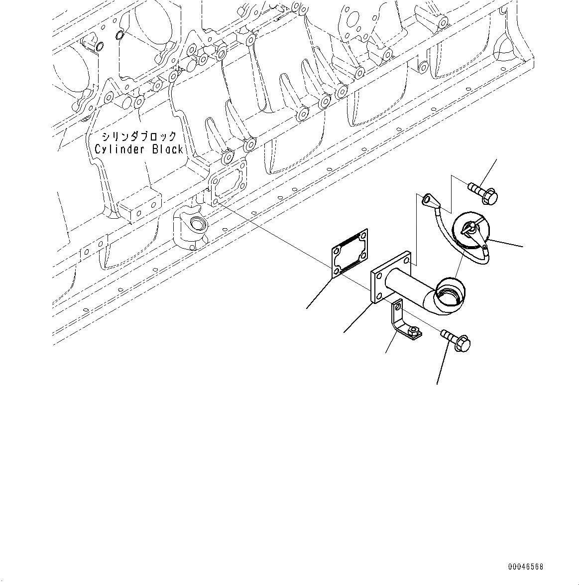 Схема запчастей Komatsu SAA6D170E-5A - ДВИГАТЕЛЬ МАСЛОНАЛИВНОЙ ПАТРУБОК (№9-) ДВИГАТЕЛЬ МАСЛОНАЛИВНОЙ ПАТРУБОК