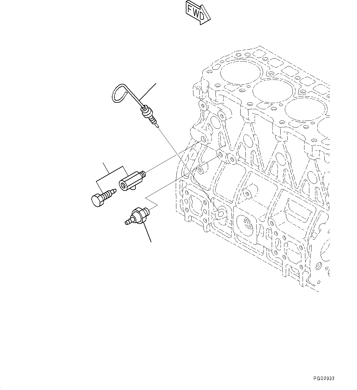Схема запчастей Komatsu 4D94LE-2 - ДВИГАТЕЛЬ, ЭЛЕМЕНТЫ БЛОКА ЦИЛИНДРОВ (№7-) ДВИГАТЕЛЬ, ДЛЯ НАВЕСА