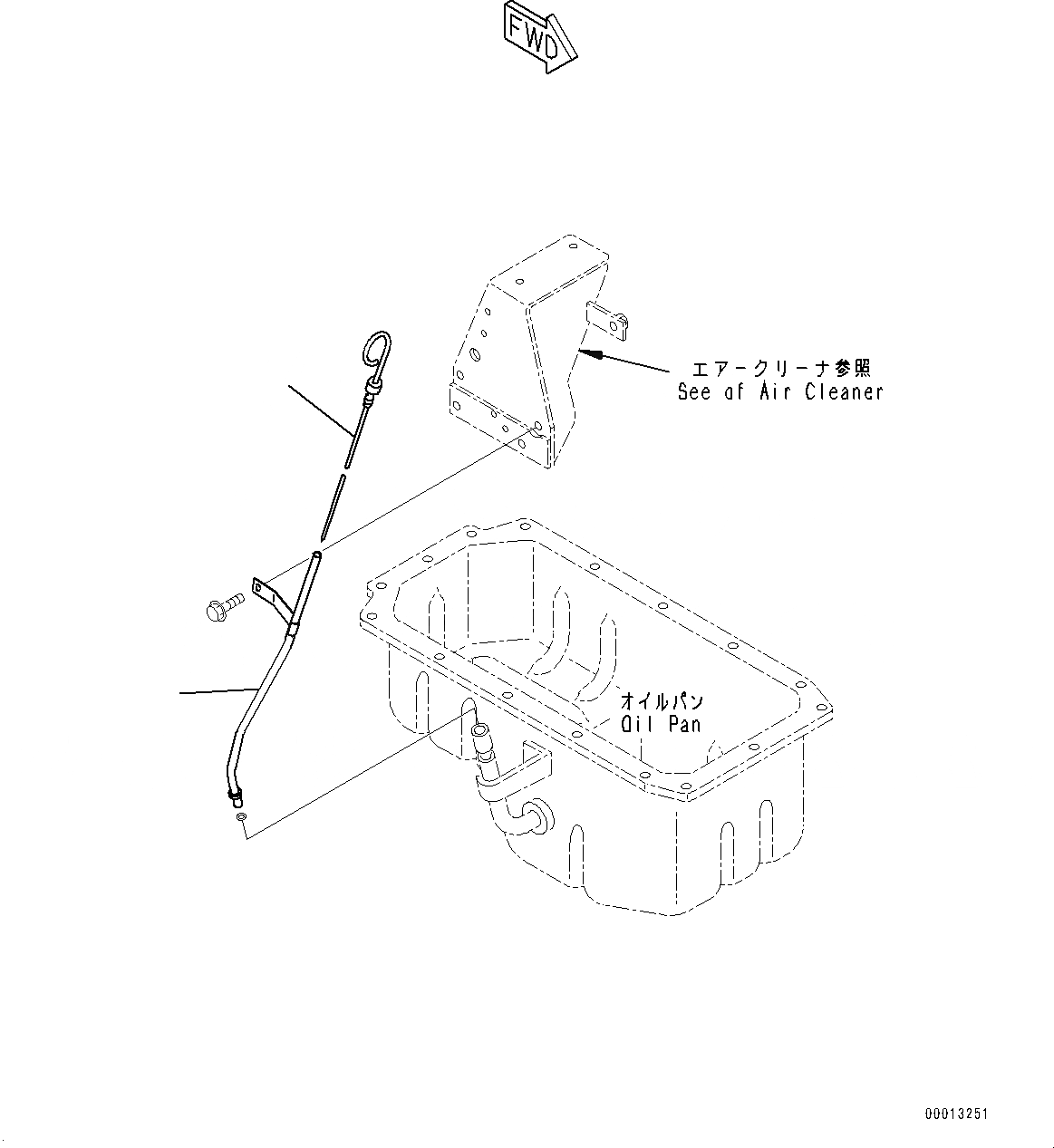 Схема запчастей Komatsu 4D94LE-2 - ДВИГАТЕЛЬ, DIPSTICK (№7-) ДВИГАТЕЛЬ, ДЛЯ НАВЕСА