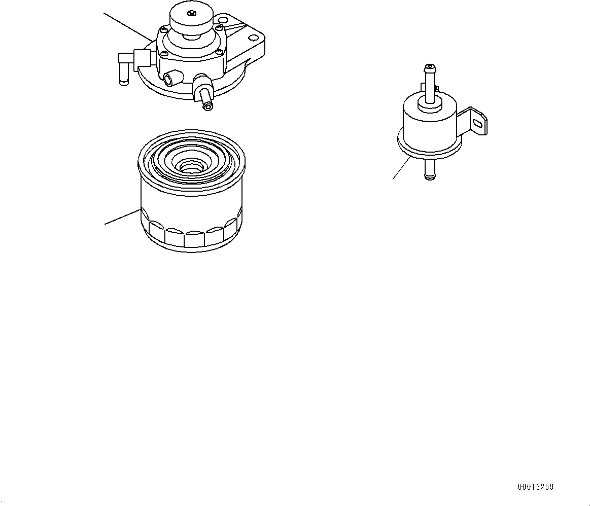 Схема запчастей Komatsu 4D94LE-2 - ДВИГАТЕЛЬ, ТОПЛИВН. ФИЛЬТР. (№7-) ДВИГАТЕЛЬ, ДЛЯ НАВЕСА