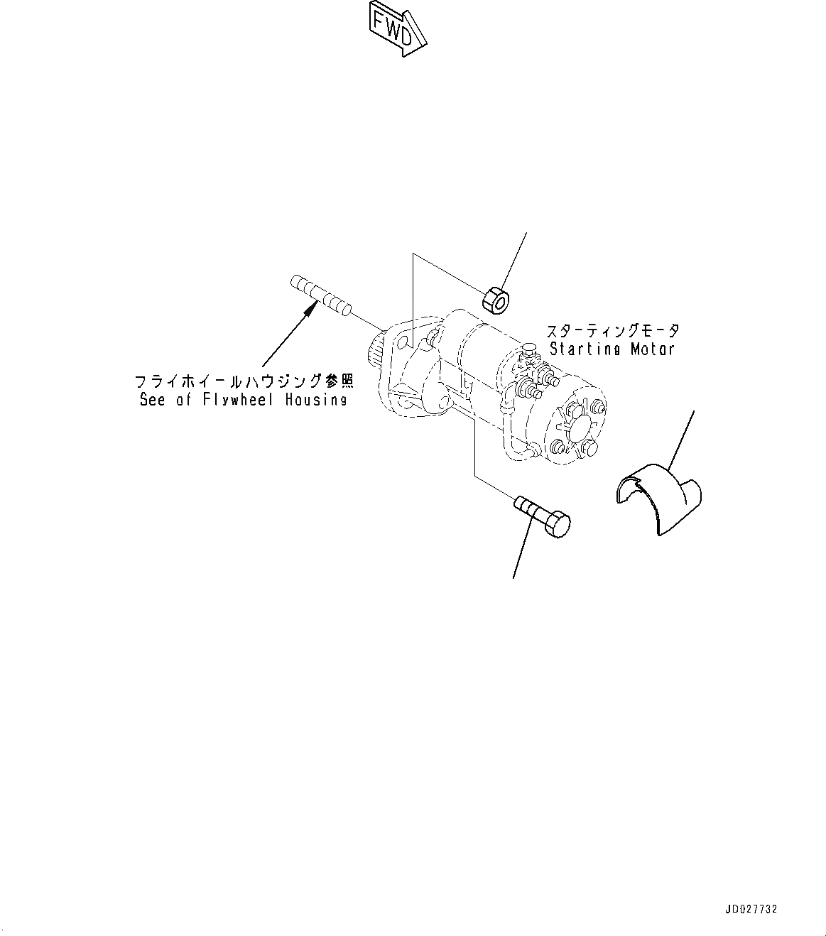 Схема запчастей Komatsu 4D94LE-2 - ДВИГАТЕЛЬ, СТАРТЕР И КРЕПЛЕНИЕ (№7-) ДВИГАТЕЛЬ, ДЛЯ TОБОД КОЛЕСАMING DOZER