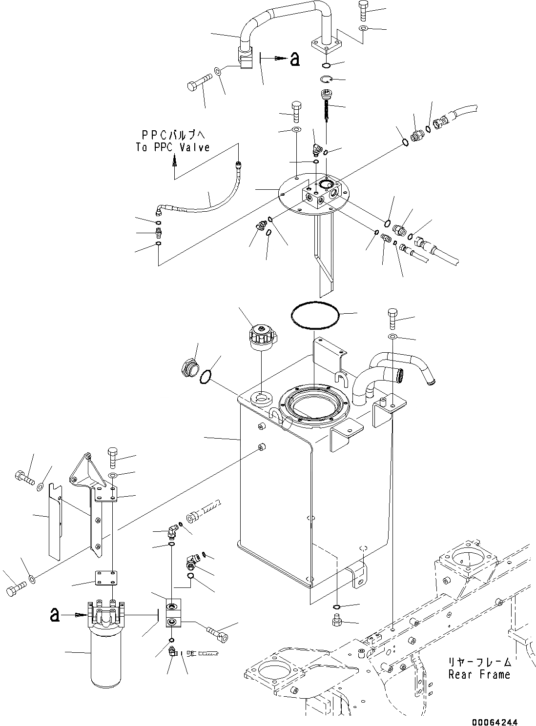 Схема запчастей Komatsu WA250-6 - ГИДР. БАК. (№787-) ГИДР. БАК., ДЛЯ СТРАН ЕС НОВ. NOISE ARRANGEMENT 