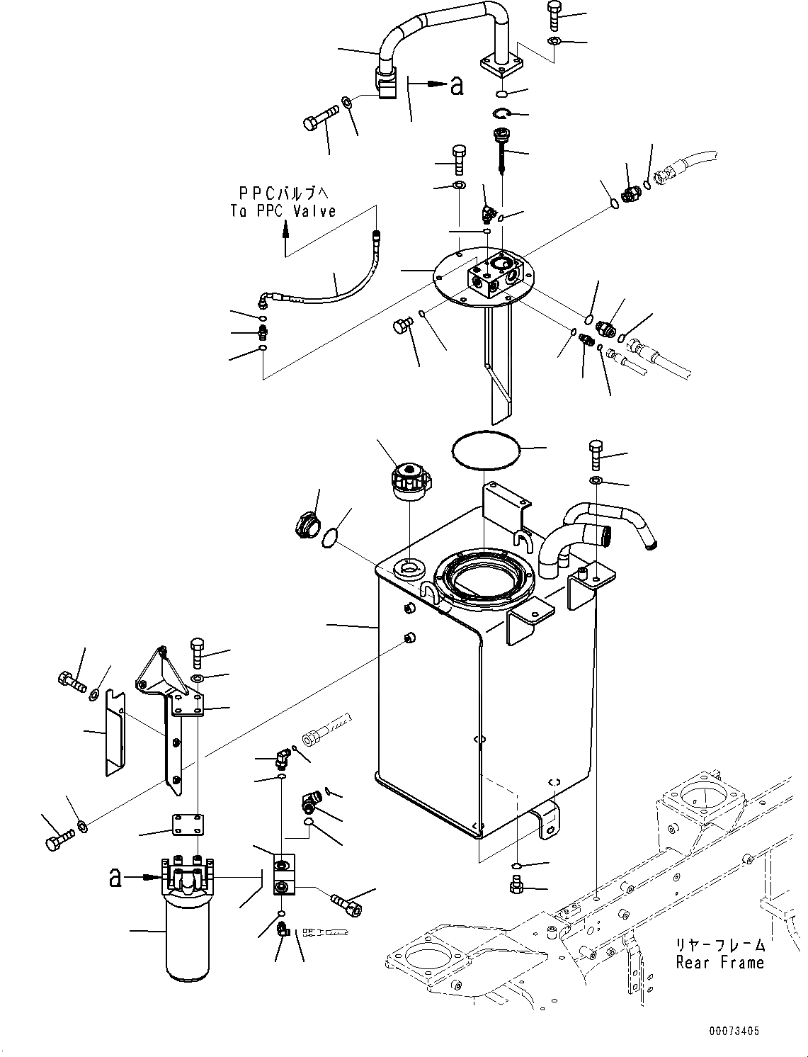 Схема запчастей Komatsu WA250-6 - ГИДР. БАК. (№79-78) ГИДР. БАК., ДЛЯ СТРАН ЕС НОВ. NOISE ARRANGEMENT 