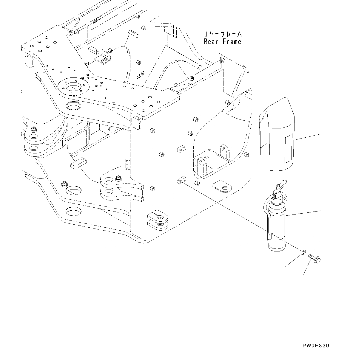Схема запчастей Komatsu WA250-6 - ОГНЕТУШИТЕЛЬ (№7-) ОГНЕТУШИТЕЛЬ