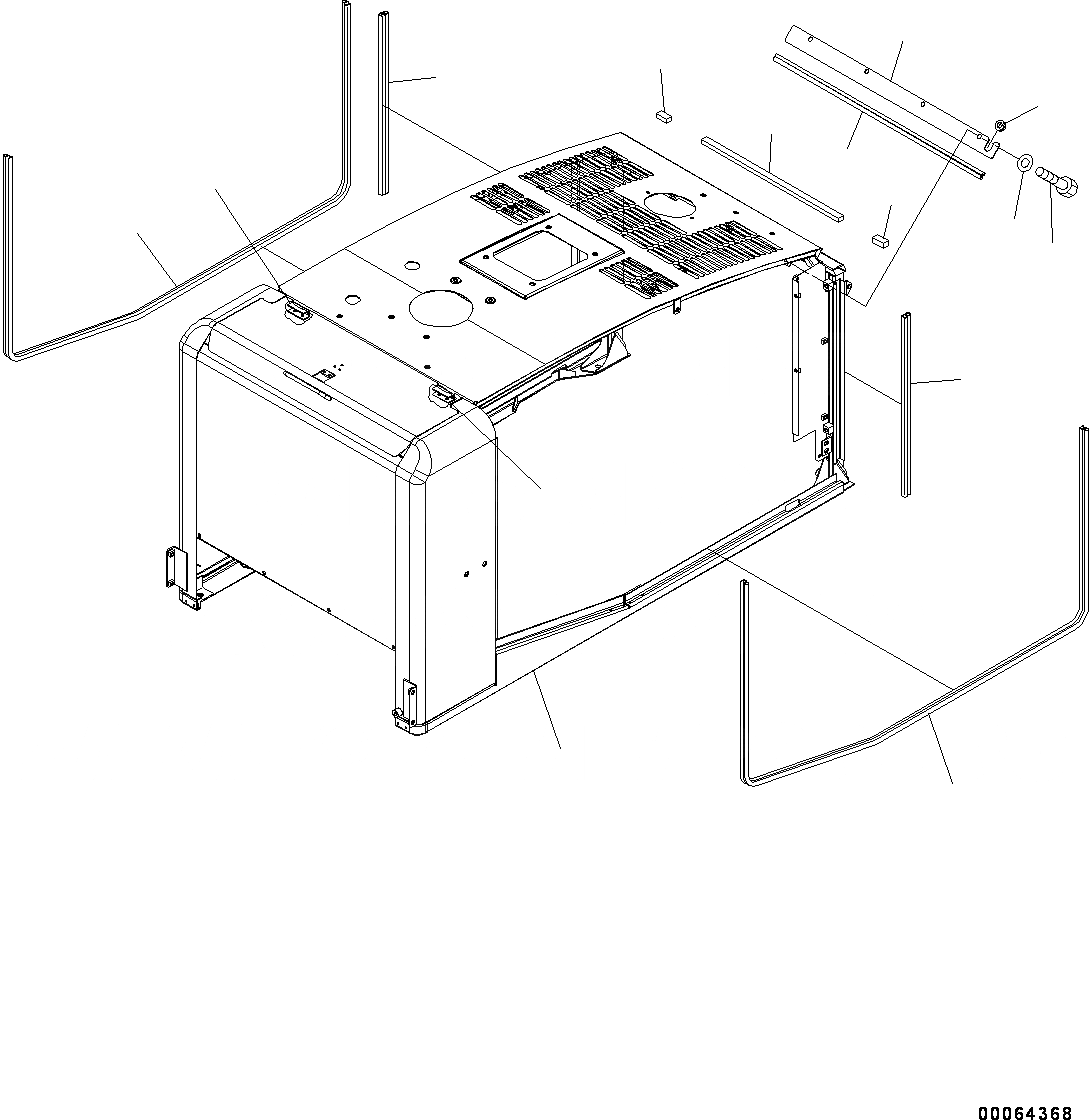 Схема запчастей Komatsu WA250-6 - КАПОТ, КАПОТ (№7-) КАПОТ, С УДЛИНН. ВПУСК ВОЗДУХА, С ЗАДН. ПОЛН. КРЫЛО, С ЗАЩИТА ОТ ВАНДАЛИЗМА