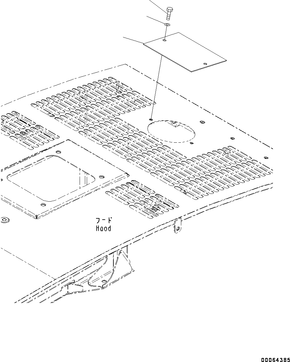 Схема запчастей Komatsu WA250-6 - КАПОТ, КРЫШКА(№7-) КАПОТ, С СИСТЕМОЙ ROPS, С ЗАЩИТА ОТ ВАНДАЛИЗМА, С УДЛИНН. ВПУСК ВОЗДУХА, PROVISION ДЛЯ ПОЛН. КРЫЛО
