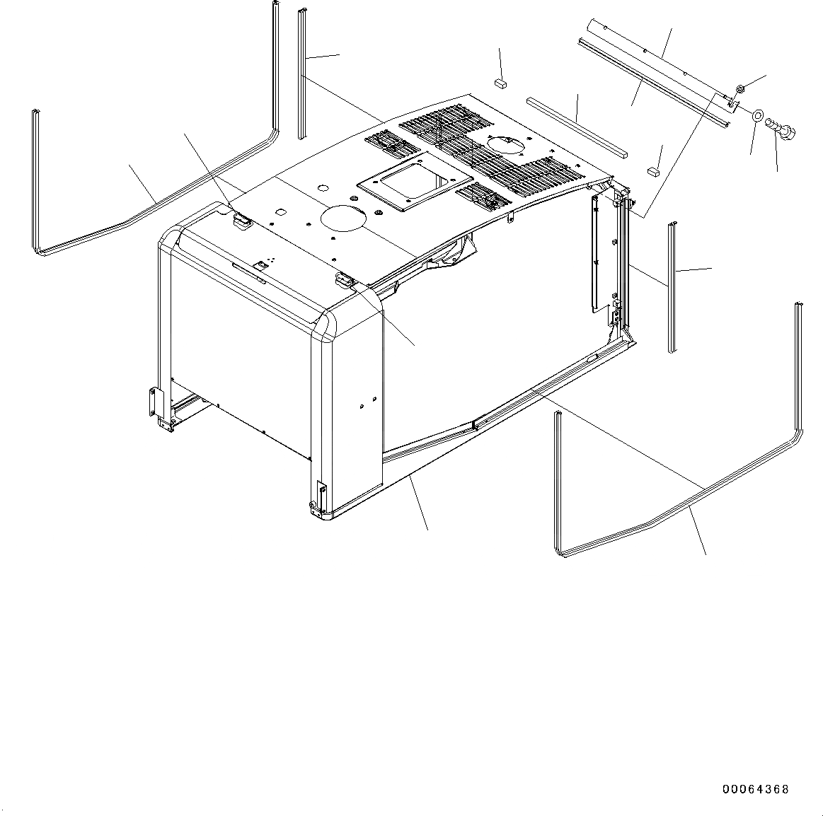 Схема запчастей Komatsu WA250-6 - КАПОТ, КАПОТ (№7-) КАПОТ, МОРОЗОУСТОЙЧИВ. СПЕЦИФ-Я (-DEG C)