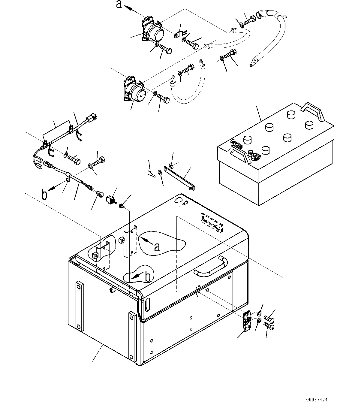 Схема запчастей Komatsu WA600-6 - АККУМУЛЯТОР, ЛЕВ. (№8-) АККУМУЛЯТОР, С ВЫСОК. ЕМК. BATTERIES, С JUMПАЛЕЦG START СОЕДИН-Е