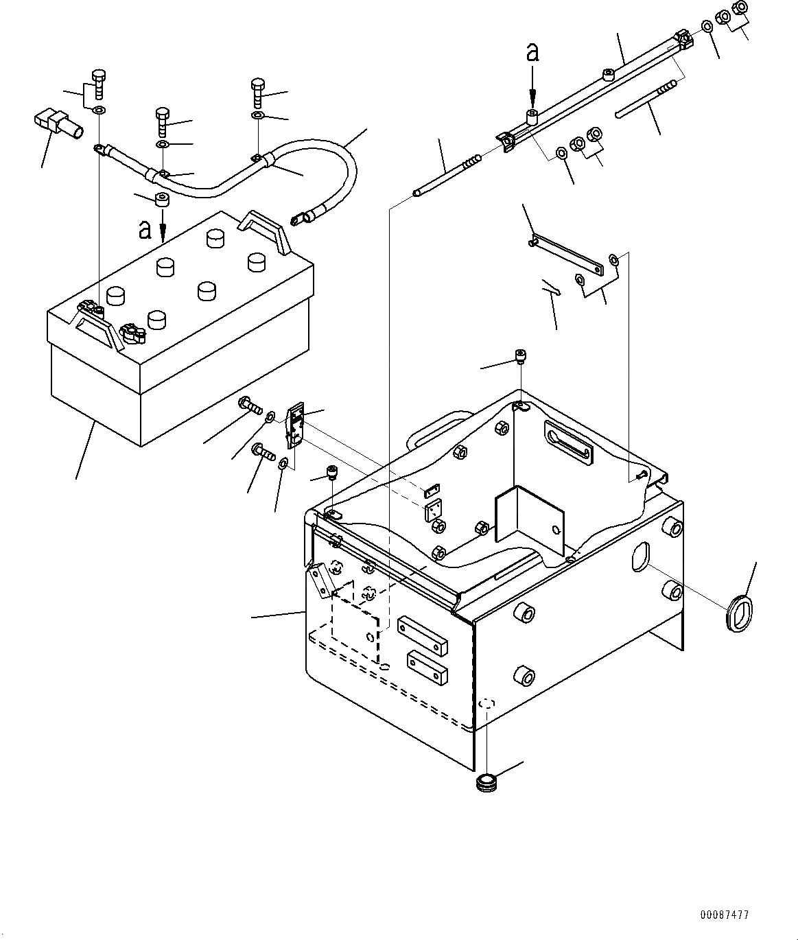 Схема запчастей Komatsu WA600-6 - АККУМУЛЯТОР, ПРАВ. (№8-) АККУМУЛЯТОР, ВЫСОК. ЕМК., СТАРТЕР RECEPTACLE, КРЫШКА МАСЛОНАЛИВНОГО ПАТРУБКА БЛОКИРОВКА И КРЫШКИБЛОКИР.