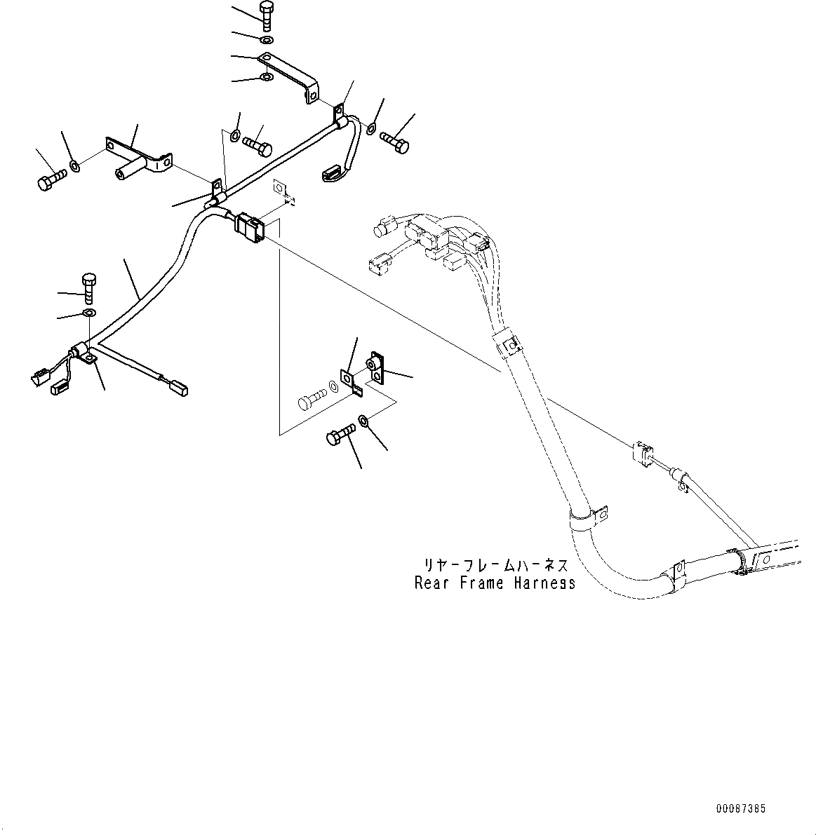 Схема запчастей Komatsu WA600-6 - ГИДРОТРАНСФОРМАТОР И ТРАНСМИССИЯ, ПРОВОДКА (№8-) ГИДРОТРАНСФОРМАТОР И ТРАНСМИССИЯ, НАКЛОН.ABLE РУЛЕВОЕ КОЛЕСО, ЭКСТРЕНН. РУЛЕВ. УПРАВЛЕНИЕ, АВТОМАТИЧ. УПРАВЛ-Е ТИП, ТОРМОЗ. МАСЛ. СИСТЕМА ОХЛАЖДЕНИЯ
