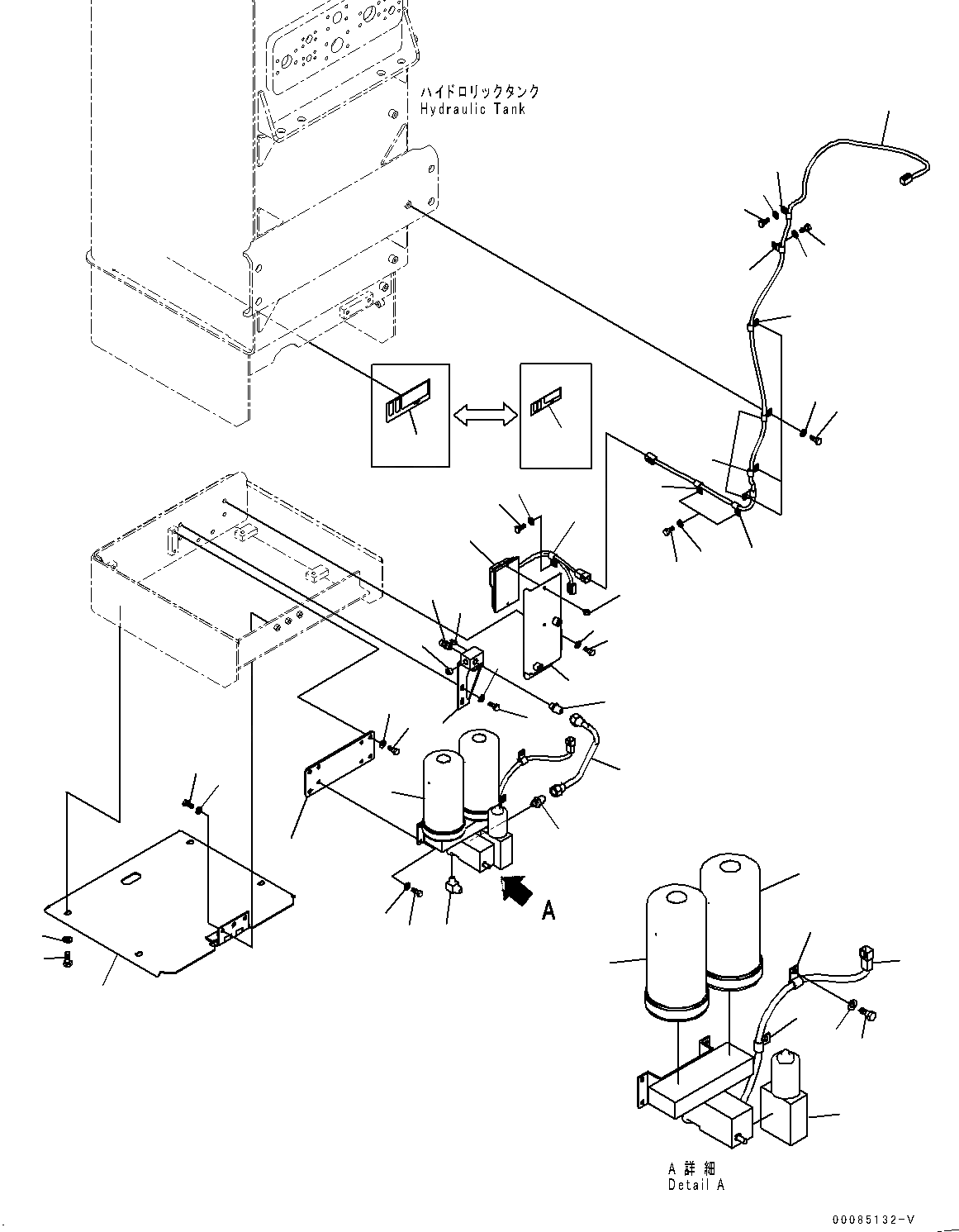 Схема запчастей Komatsu WA600-6 - ГИДР. БАК., НАСОС И КОНТРОЛЛЕР (№8-) ГИДР. БАК., С МАСЛ. FILER ЗАМОК КРЫШКИ, С ЭКСТРЕНН. УПРАВЛ., С АВТОМАТИЧ. СМАЗКОЙ СИСТЕМА