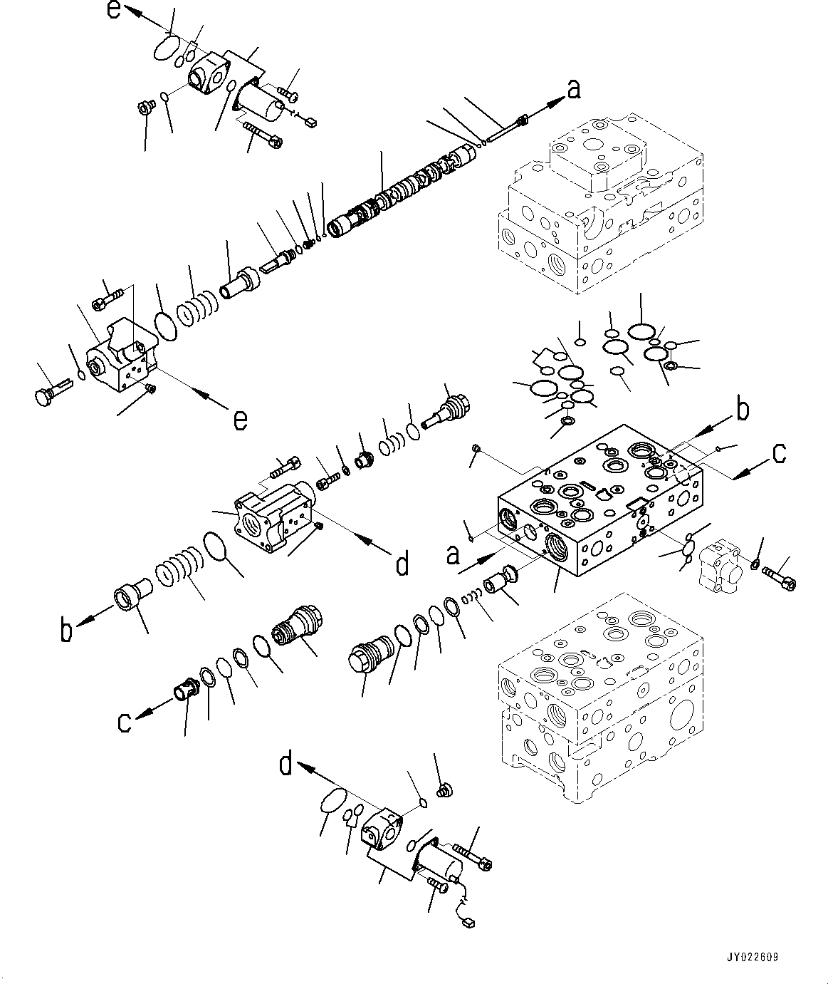 Схема запчастей Komatsu WA600-6 - ГИДРАВЛ МАСЛ. УПРАВЛЯЮЩ. КЛАПАН, -КЛАПАН (7/8) (№8-) ГИДРАВЛ МАСЛ. УПРАВЛЯЮЩ. КЛАПАН, С ПОГРУЗ. METER