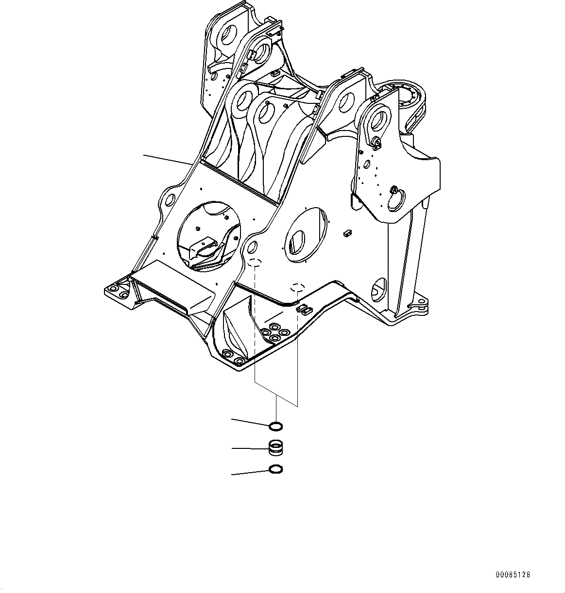 Схема запчастей Komatsu WA600-6 - ПЕРЕДН. РАМА (№8-) ПЕРЕДН. РАМА, ПРОТИВОВЕС 78KG