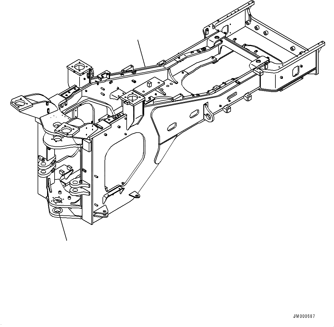 Схема запчастей Komatsu WA600-6 - ЗАДН. РАМА (№8-) ЗАДН. РАМА, ТОРМОЗ. МАСЛ. СИСТЕМА ОХЛАЖДЕНИЯ, ПЕРИОДИЧ. ОБСЛУЖ. SERVICE СОЕДИН-ЕS, ЗАХВАТ ДЛЯ БРЕВЕН СПЕЦ-ЯTIFICATION