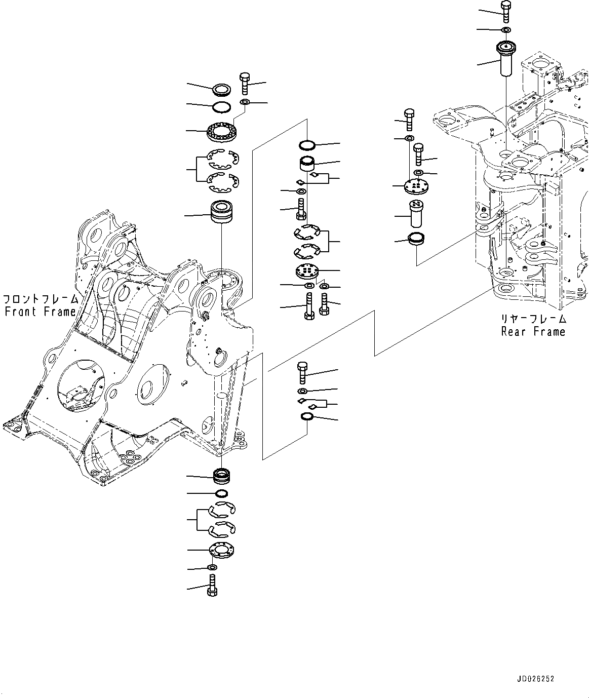 Схема запчастей Komatsu WA600-6 - ПАЛЕЦ(№8-) HINGE ПАЛЕЦ