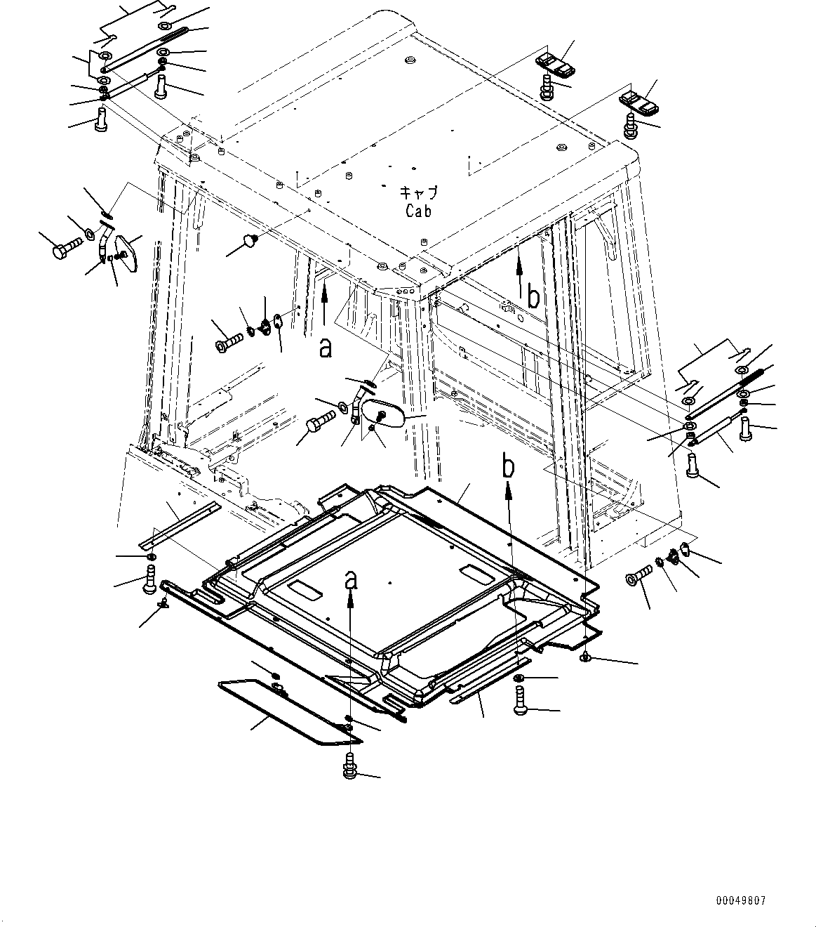 Схема запчастей Komatsu WA600-6 - КАБИНА, АКСЕССУАРЫ (№8-) КАБИНА, С РУЛЕВОЕ КОЛЕСО, С RAIN ЧАСТИ КОРПУСА, С ПОГРУЗ. METER