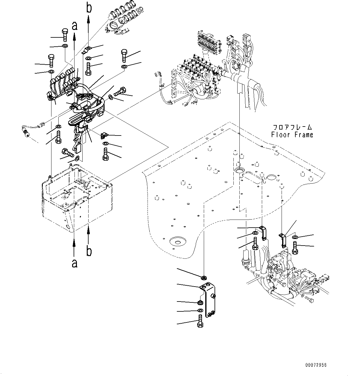 Схема запчастей Komatsu WA600-6 - ПОЛ, ПРОВОДКА, ПРАВ. (№8-) ПОЛ, AJSS, COLORADO ARRANGEMENT, VHMS, ORBCOMM, ПОЛУ-АВТОМАТИЧ. DIGGING
