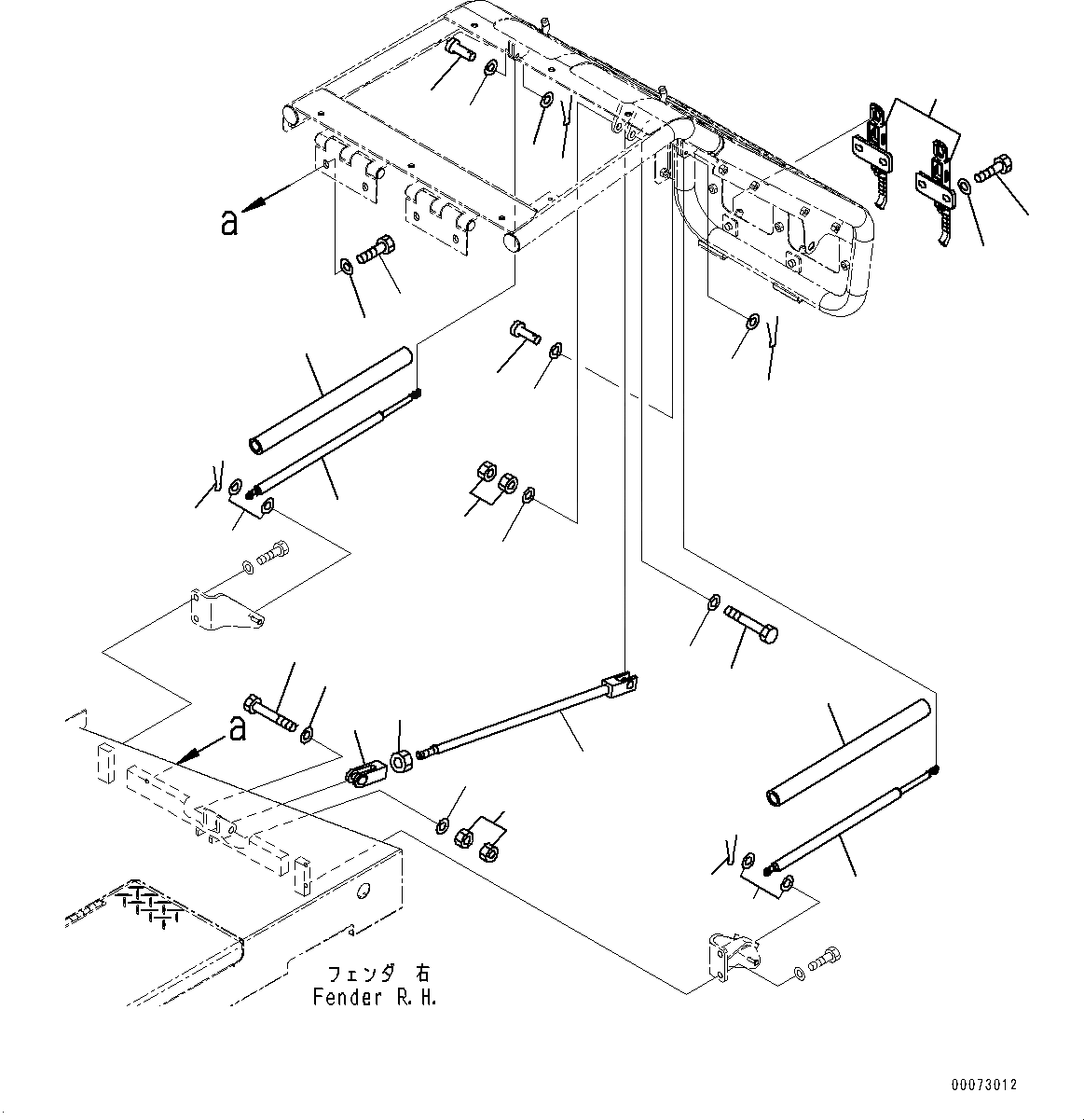 Схема запчастей Komatsu WA600-6 - ЛЕСТНИЦА, КРЫЛО (/) (№8-) ЛЕСТНИЦА, С ЗАДН. КРЫЛО, С ДОПОЛН. ЛАМПА РАБОЧ. ОСВЕЩЕНИЯ