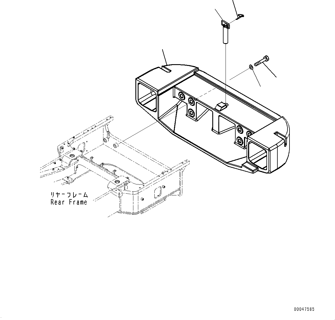 Схема запчастей Komatsu WA600-6 - ПРОТИВОВЕС (№8-) ПРОТИВОВЕС, 78 KG