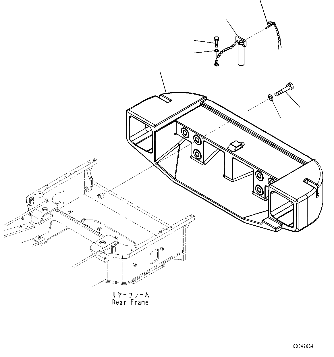 Схема запчастей Komatsu WA600-6 - ПРОТИВОВЕС (№8-) ПРОТИВОВЕС, 78 KG, ЕС СПЕЦ-ЯIFICATION