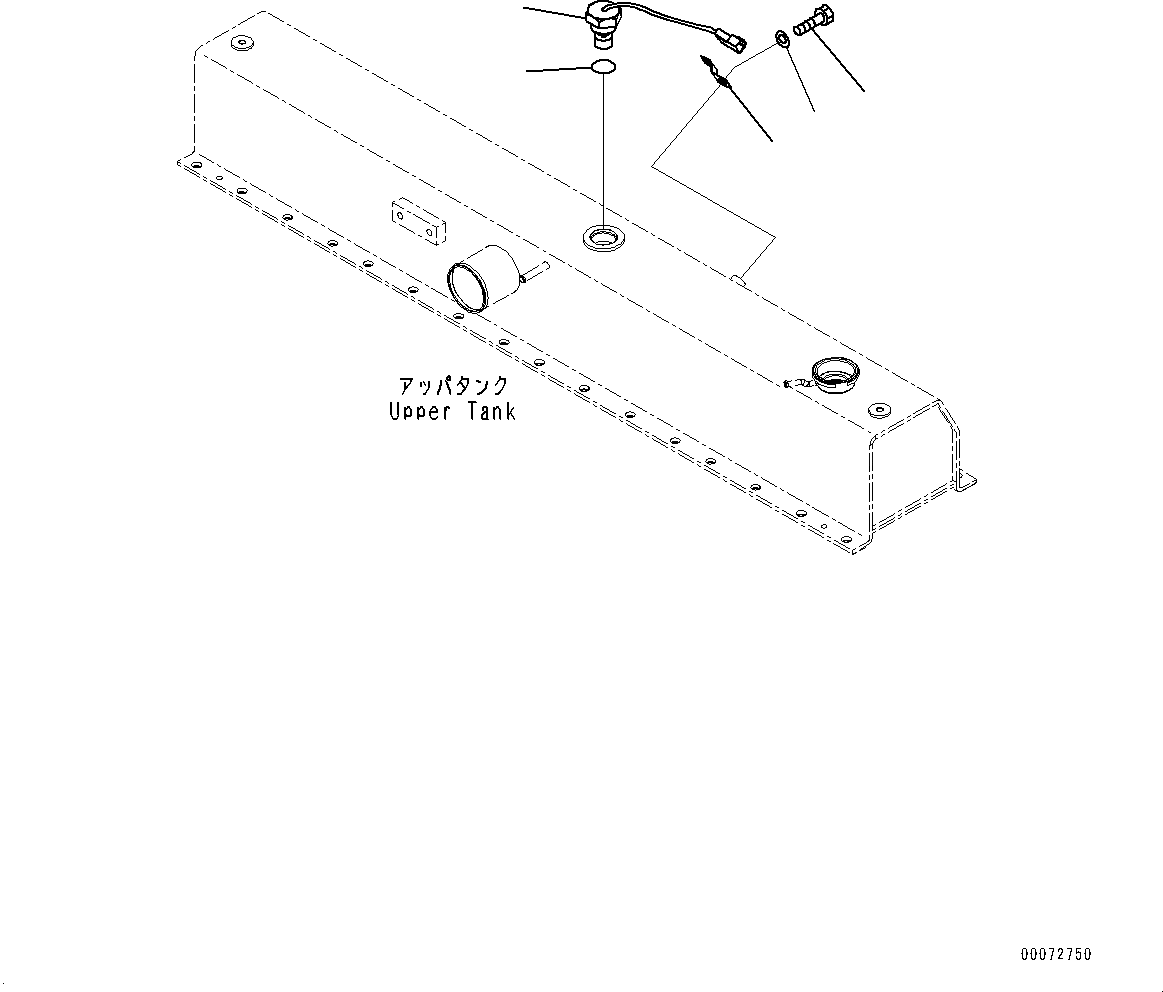 Схема запчастей Komatsu WA600-6R - РАДИАТОР, ДАТЧИК УРОВНЯ хЛАДАГЕНТА (№-) РАДИАТОР
