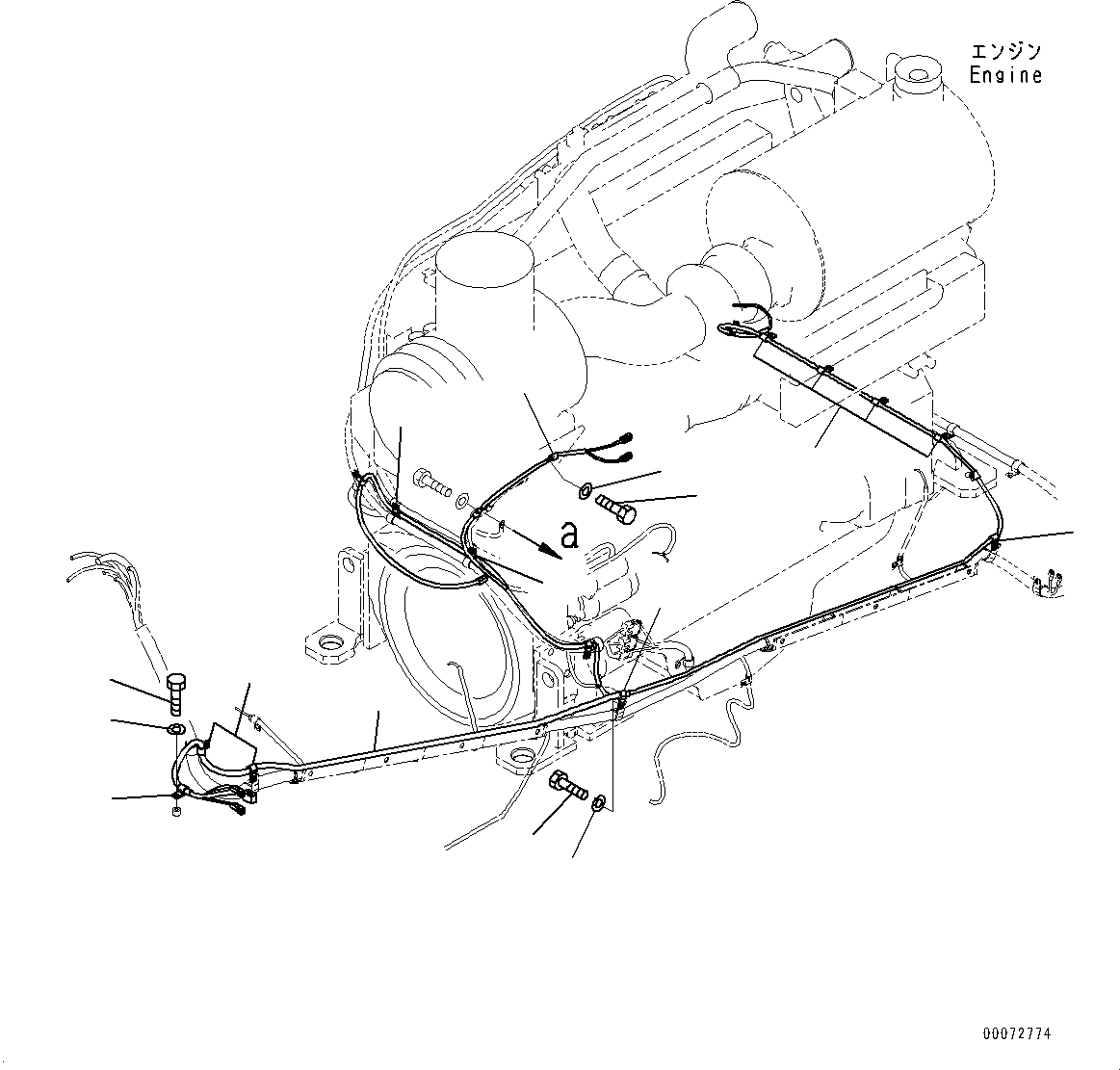 Схема запчастей Komatsu WA600-6R - ЗАДН. ЭЛЕКТРИЧ. ПРОВОДКА, VHMS (VHMS) ПРОВОДКА (№-) ЗАДН. ЭЛЕКТРИЧ. ПРОВОДКА, С VHMS (VHMS)