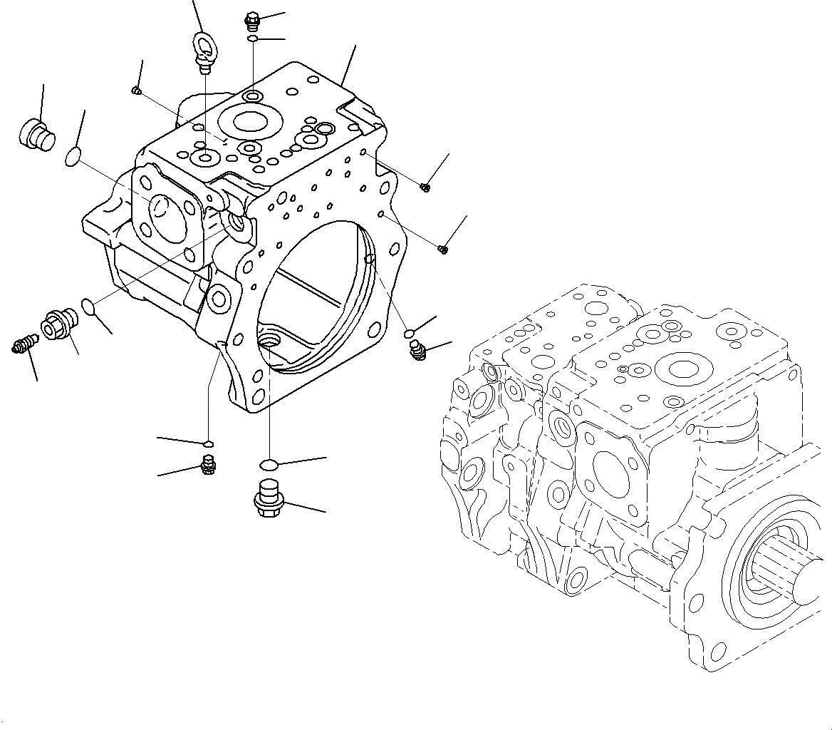 Схема запчастей Komatsu WA600-6R - ГИДРОТРАНСФОРМАТОР И ТРАНСМИССИЯ, ПОГРУЗ. НАСОС (/) (№-) ГИДРОТРАНСФОРМАТОР И ТРАНСМИССИЯ, БЕЗ ТОРМОЗ. МАСЛ. СИСТЕМА ОХЛАЖДЕНИЯ