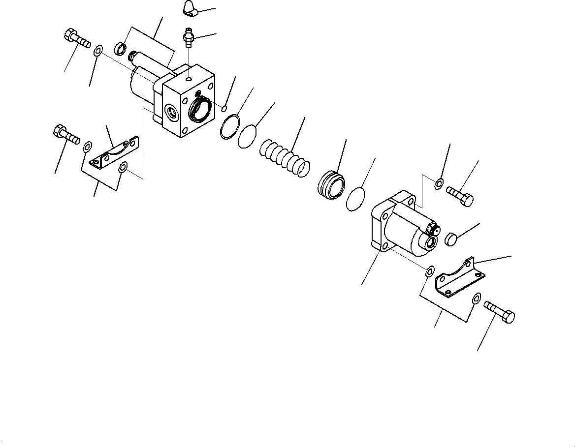 Схема запчастей Komatsu WA600-6R - ЗАДН. МОСТ, ВНУТР. ЧАСТИ, РЕГУЛ. УСИЛИЯ (№-) ЗАДН. МОСТ, БЕЗ ТОРМОЗ. МАСЛ. СИСТЕМА ОХЛАЖДЕНИЯ