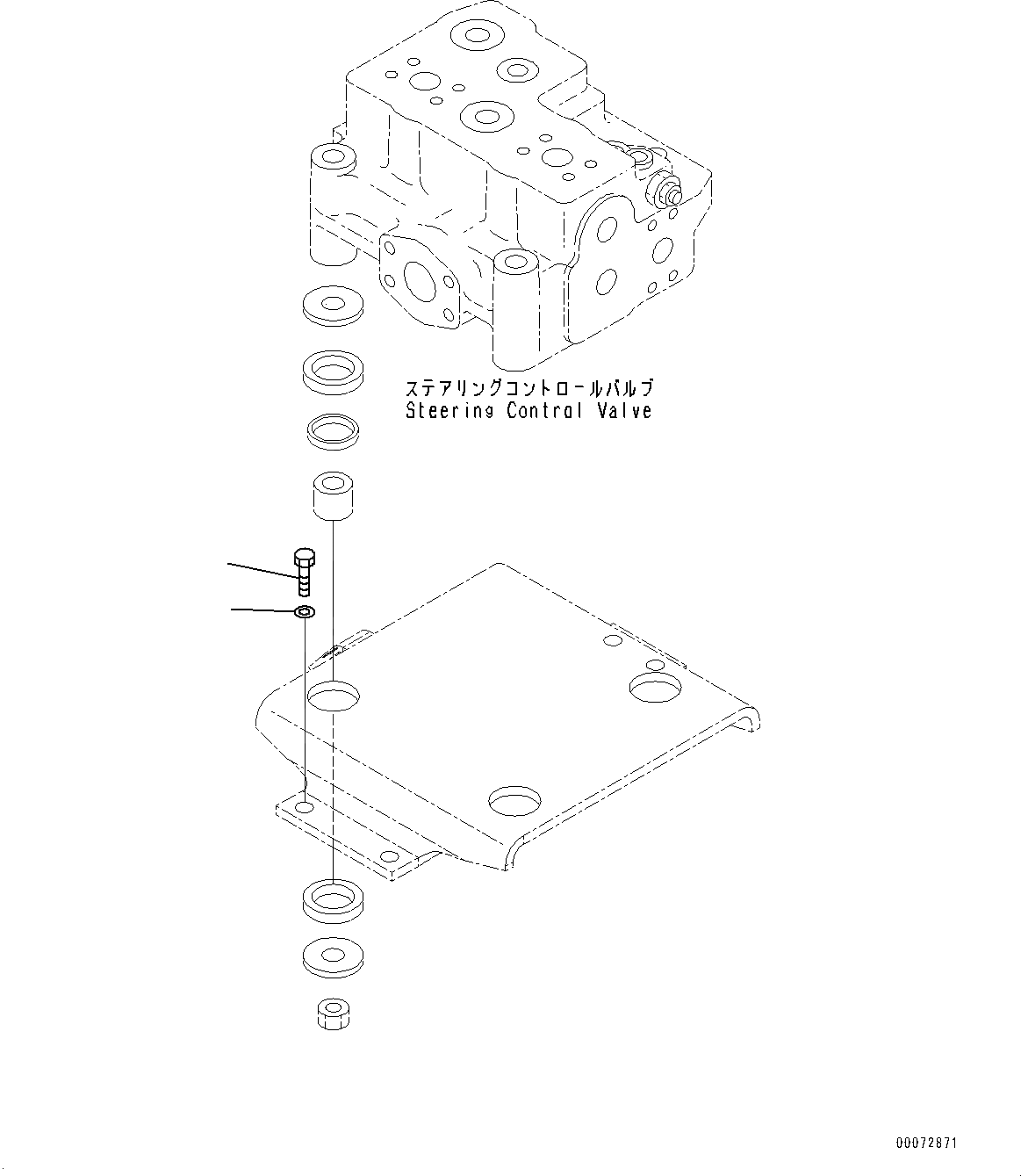 Схема запчастей Komatsu WA600-6R - КЛАПАН УПРАВЛЕНИЯ ПОВОРОТОМ, КРЕПЛЕНИЕ (№-) КЛАПАН УПРАВЛЕНИЯ ПОВОРОТОМ, ЭКСТРЕНН. РУЛЕВ. УПРАВЛЕНИЕ, АВТОМАТИЧ. УПРАВЛ-Е ТИП, VHMS