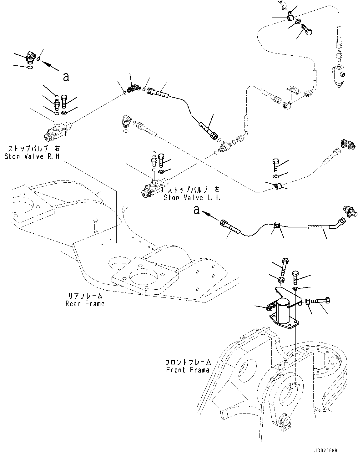 Схема запчастей Komatsu WA600-6R - ГИДРОЛИНИЯ, КОМПОНЕНТЫ (/) (№-) ГИДРОЛИНИЯ, ПЕРИОДИЧ. ОБСЛУЖ. SERVICE СОЕДИН-ЕS
