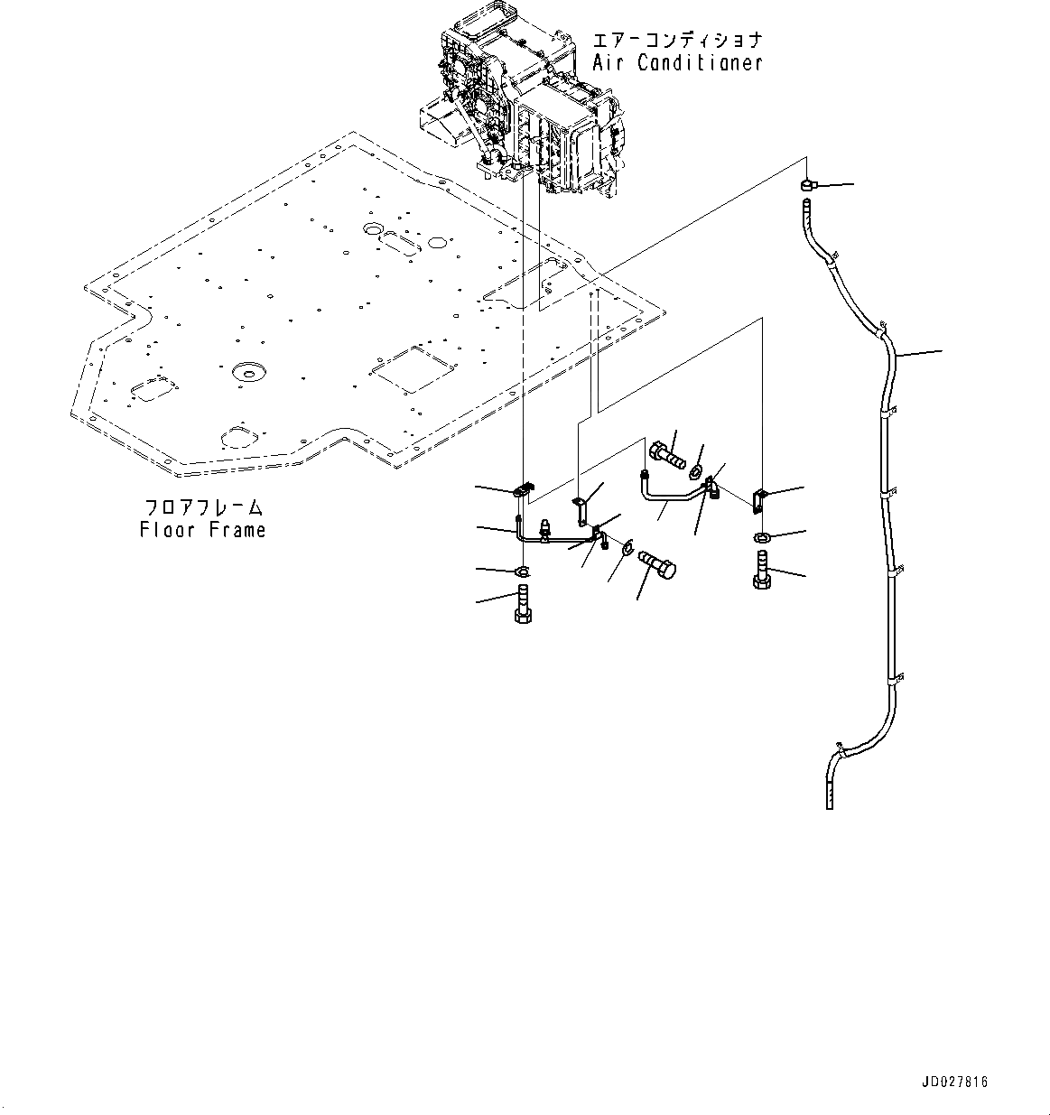 Схема запчастей Komatsu WA600-6R - ПОЛ, ТРУБКИ КОНДИЦИОНЕРА (/) (№-) ПОЛ, С РУЛЕВОЕ КОЛЕСО, БЕЗ ДВИГАТЕЛЬ IDOL RPM SET ПЕРЕКЛЮЧАТЕЛЬ