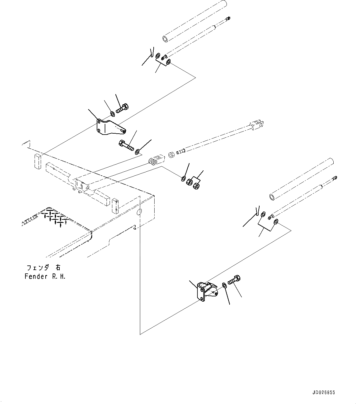 Схема запчастей Komatsu WA600-6R - ЛЕСТНИЦА, КОМПОНЕНТЫ (№-) ЛЕСТНИЦА, С ЗАДН. КРЫЛО