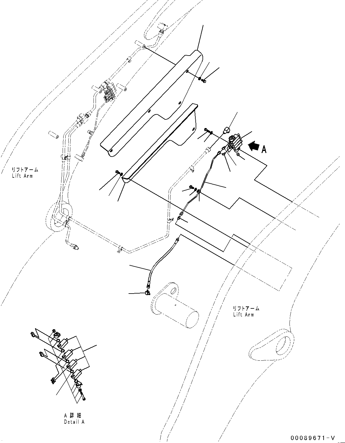 Схема запчастей Komatsu WA600-6R - РУКОЯТЬ И BELL CRANK, ТРУБЫ СТРЕЛЫ (/) (№-) РУКОЯТЬ И BELL CRANK, 8MM РУКОЯТЬ, С АВТОМАТИЧ. СМАЗКОЙ СИСТЕМА