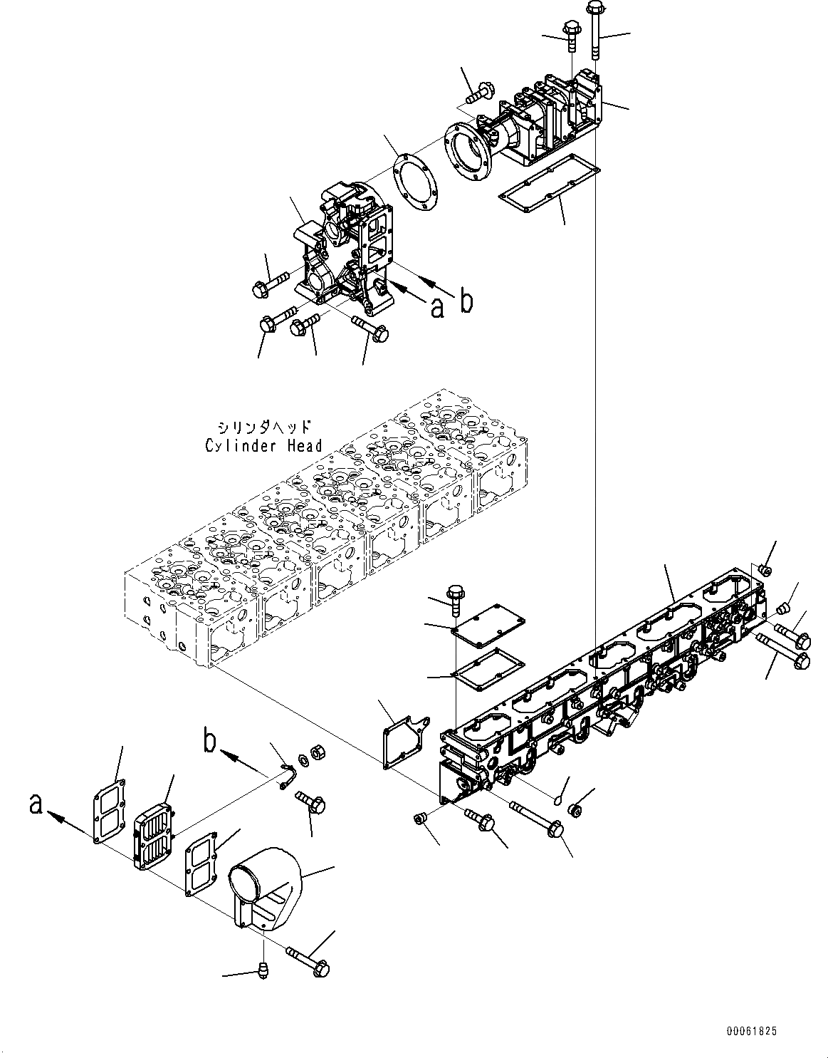 Схема запчастей Komatsu SAA6D170E-5AR - ВПУСК ВОЗДУХА БЛОК, ТРУБОПРОВОД ВПУСКА ВОЗДУХА И СОЕДИН-Е (№-) ВПУСК ВОЗДУХА БЛОК