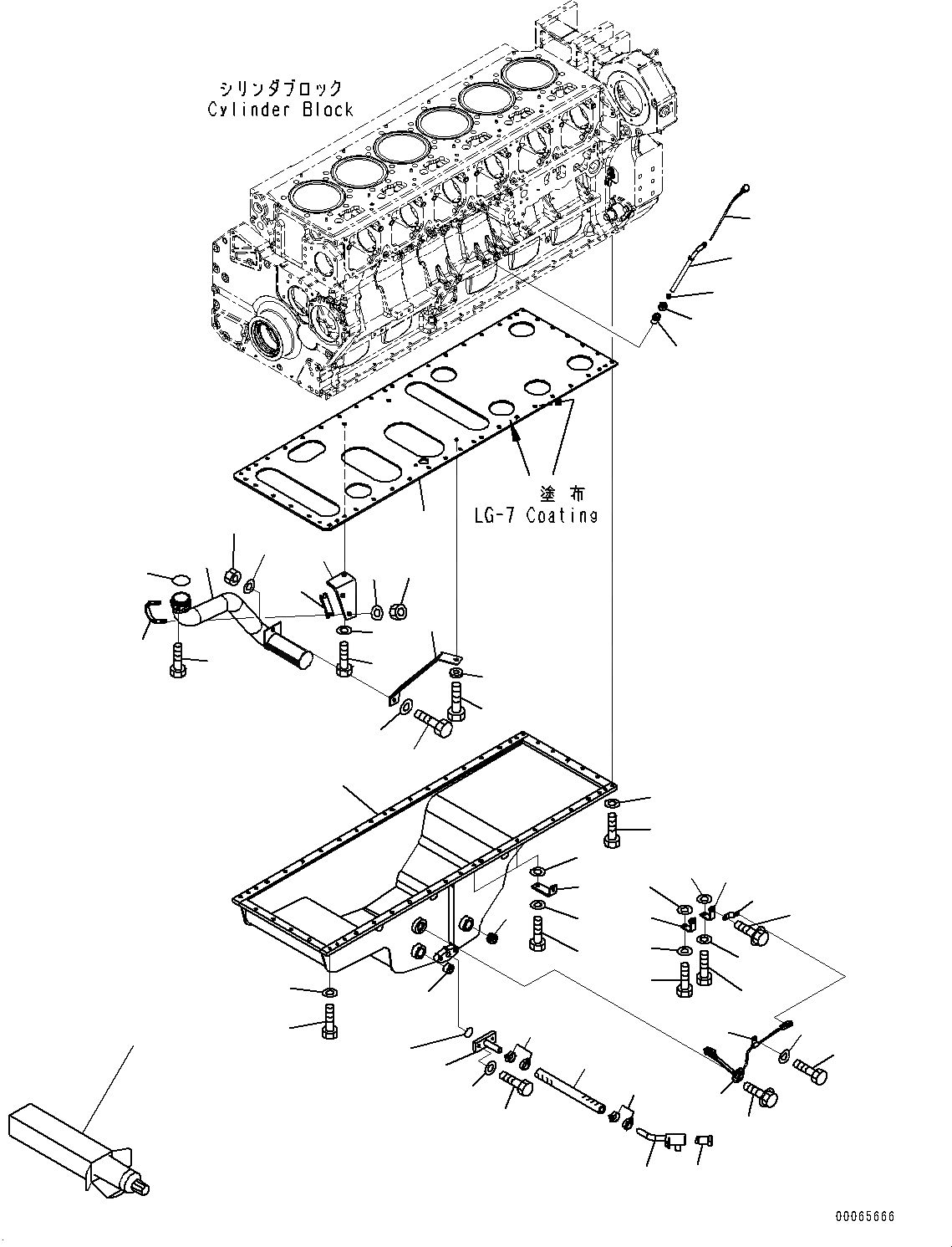 Схема запчастей Komatsu SAA6D170E-5AR - МАСЛЯНЫЙ ПОДДОН И ВСАСЫВАЮЩИЙ ПАТРУБОК (№9-) МАСЛЯНЫЙ ПОДДОН И ВСАСЫВАЮЩИЙ ПАТРУБОК, БЕЗ VHMS (VHMS)